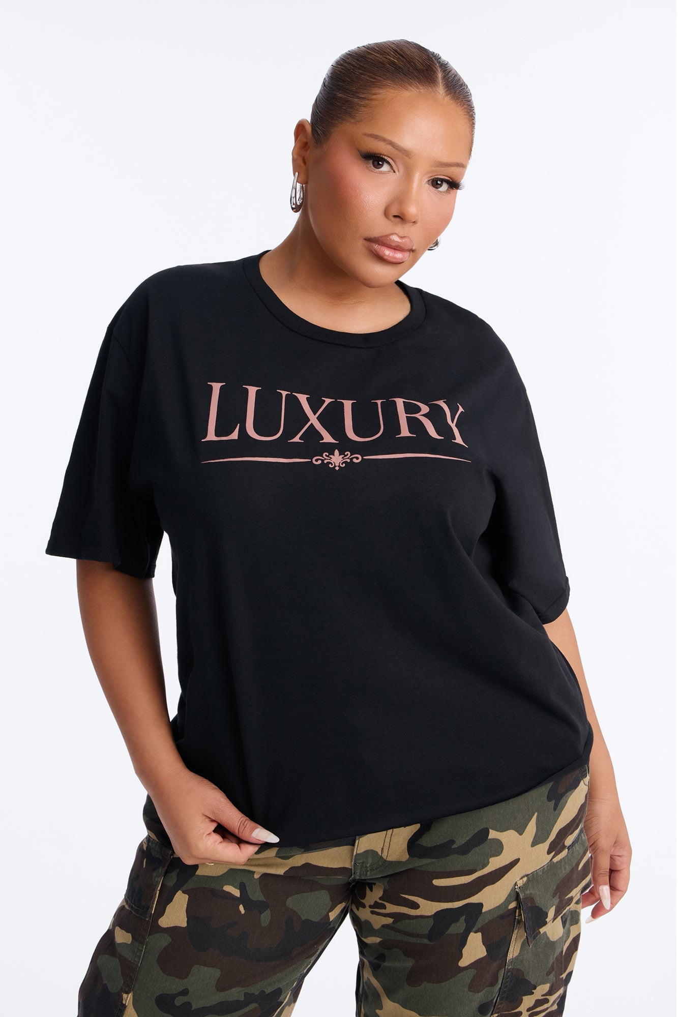 Expensive Taste Washed Oversized Tee - Black image 1
