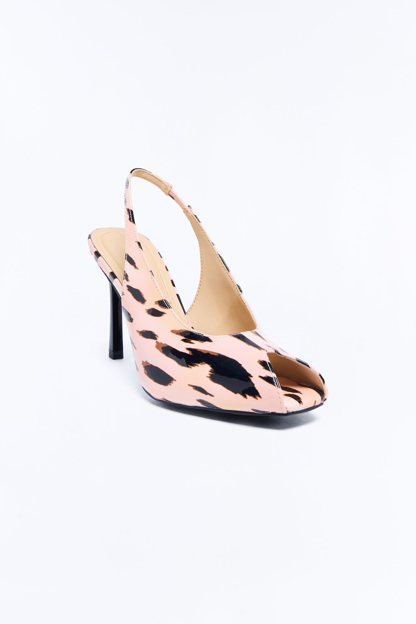 No Going Back Animal Slingback Heels - Nude/combo image 4