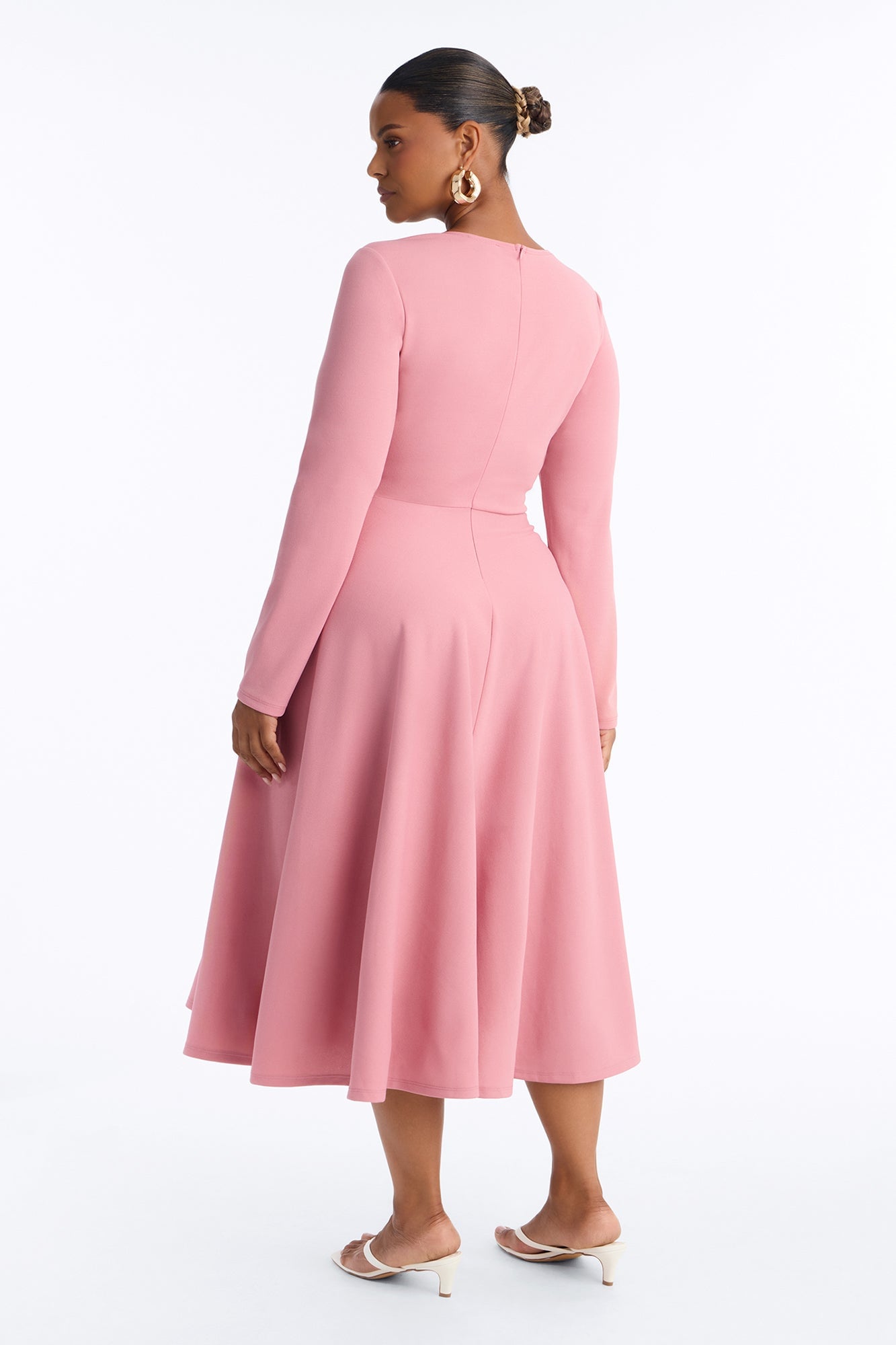 Alena Long Sleeve Midi Dress - Mauve image 3