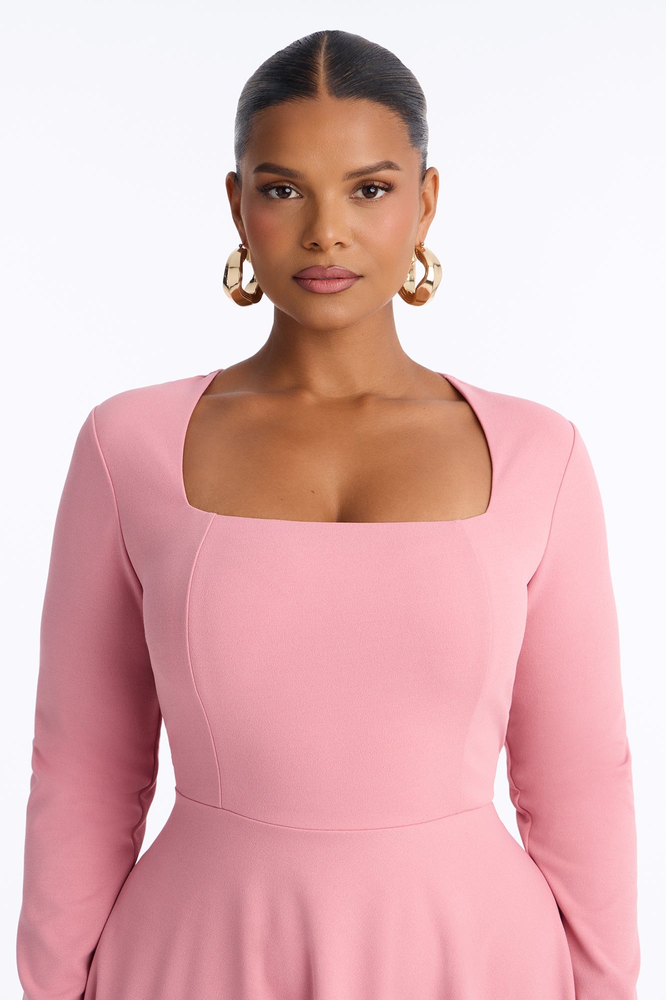 Alena Long Sleeve Midi Dress - Mauve image 4