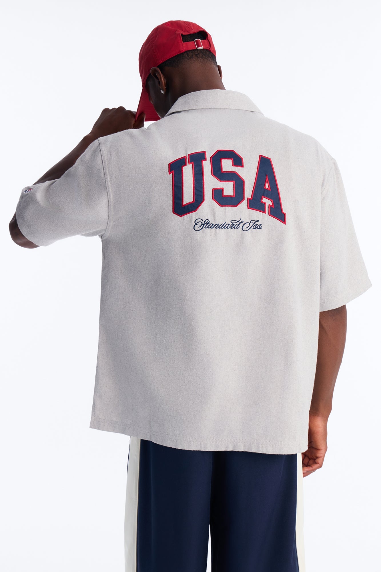 Only In The USA 76' Button Up Shirt - Grey image 8