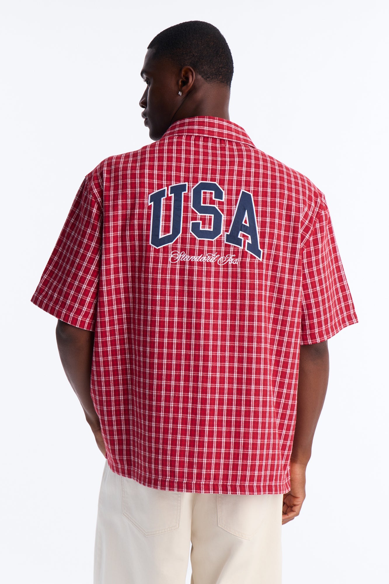 Only In The USA 76' Button Up Shirt - Red image 8