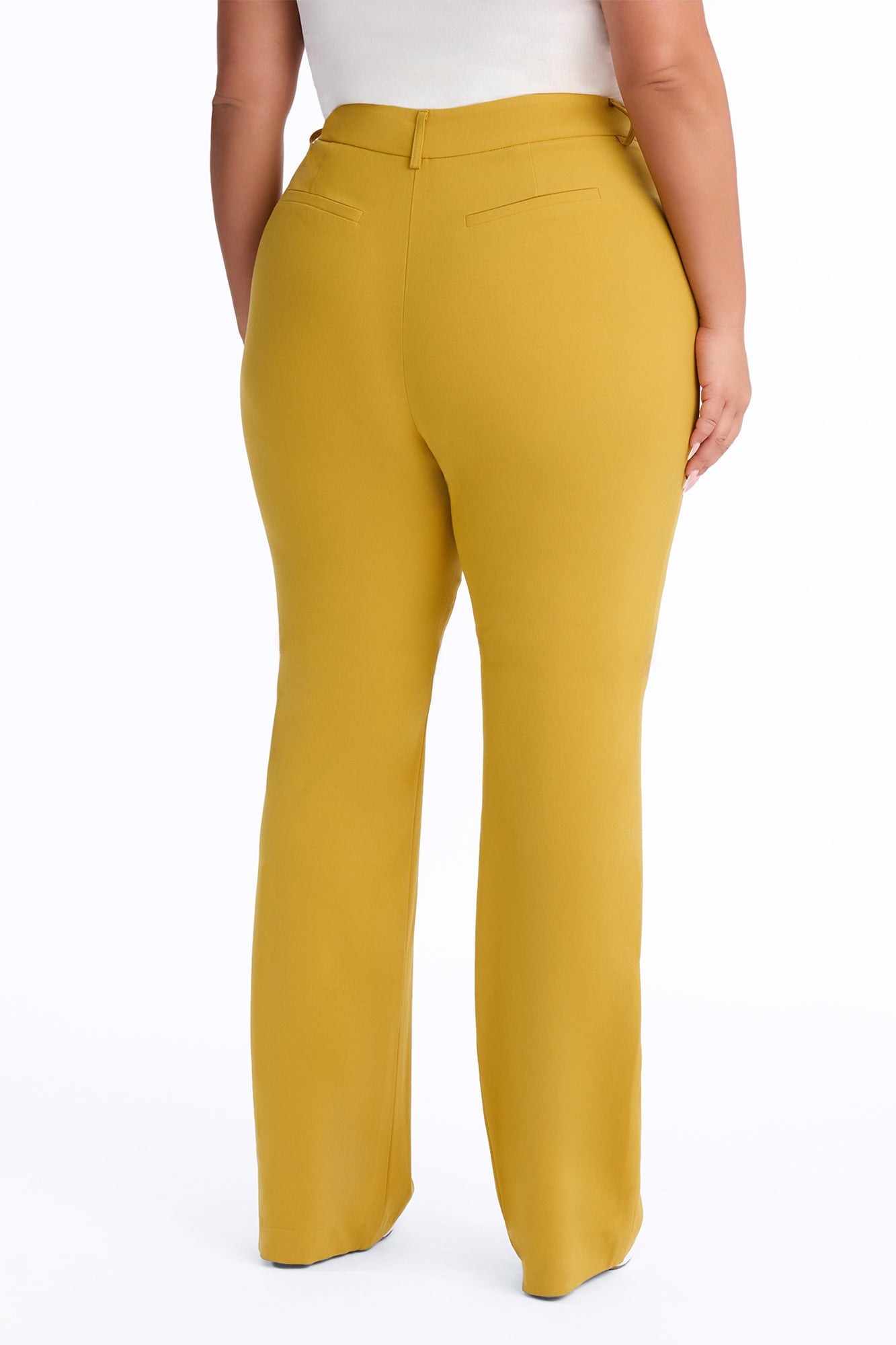 Tall Tasha Dressy High Rise Pants - Mustard image 4