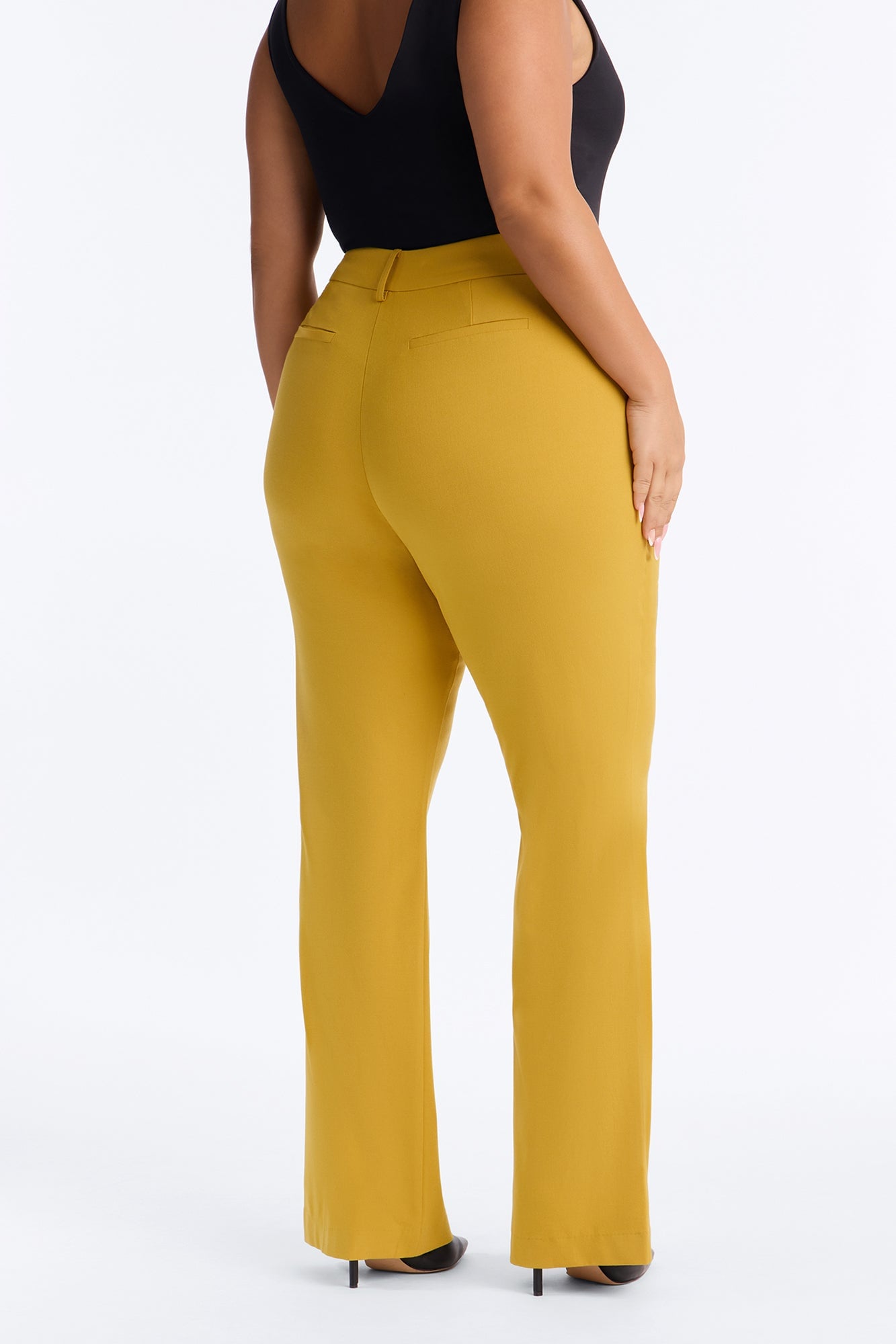 Tasha Dressy High Rise Pants - Mustard image 3