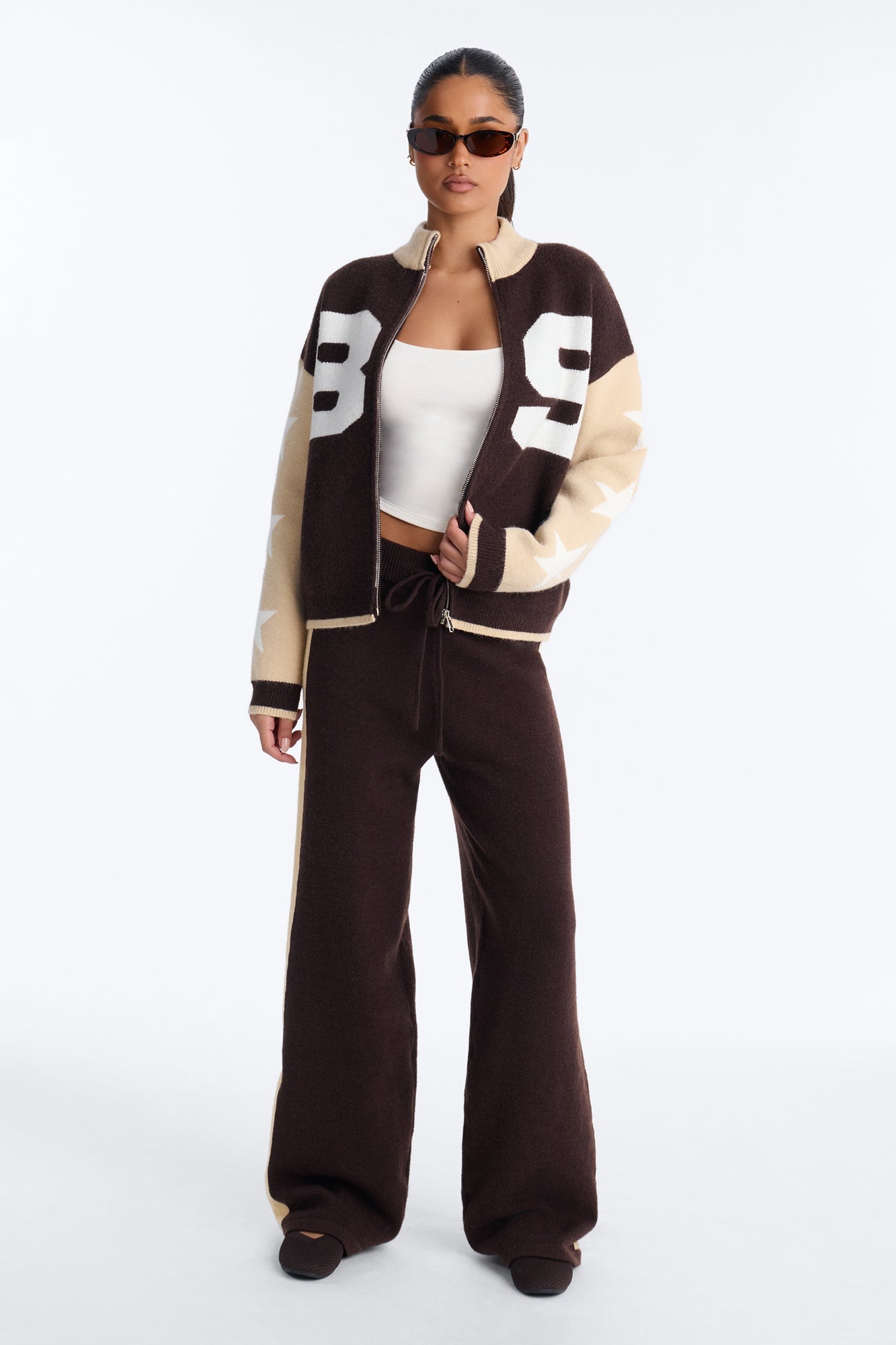 89' Star Sweater Pant Set - Chocolate/Combo image 5