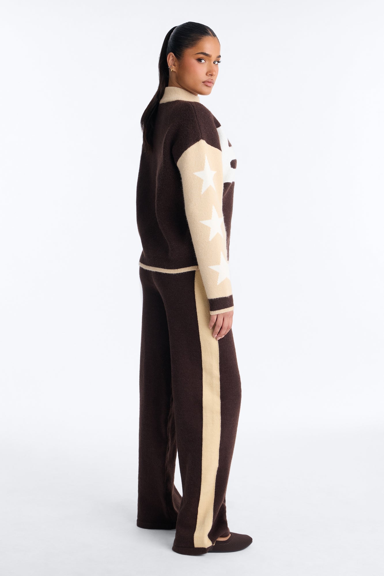 89' Star Sweater Pant Set - Chocolate/Combo image 7