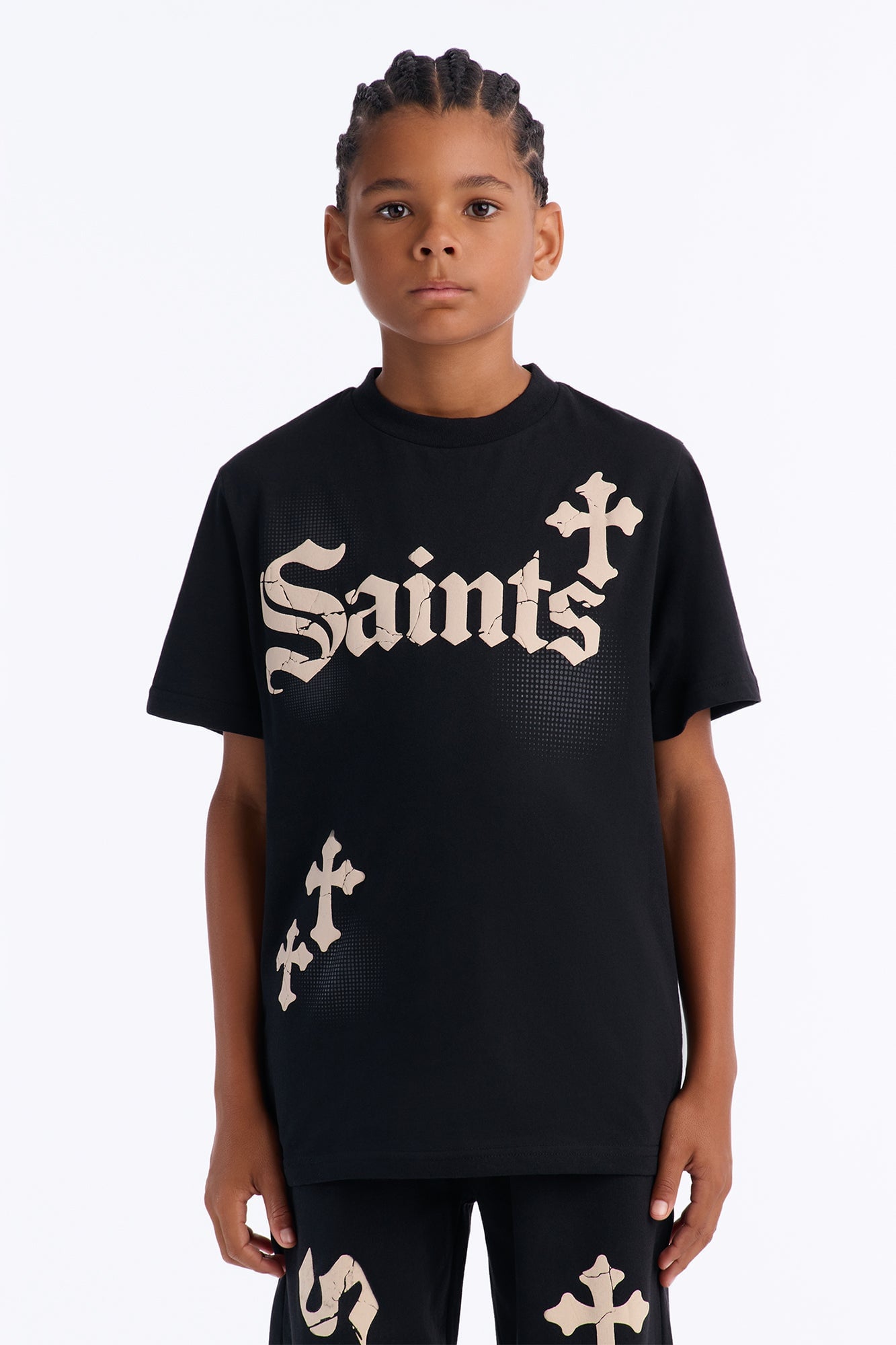 Mini Saints Lifestyle Pant Set - Black image 2