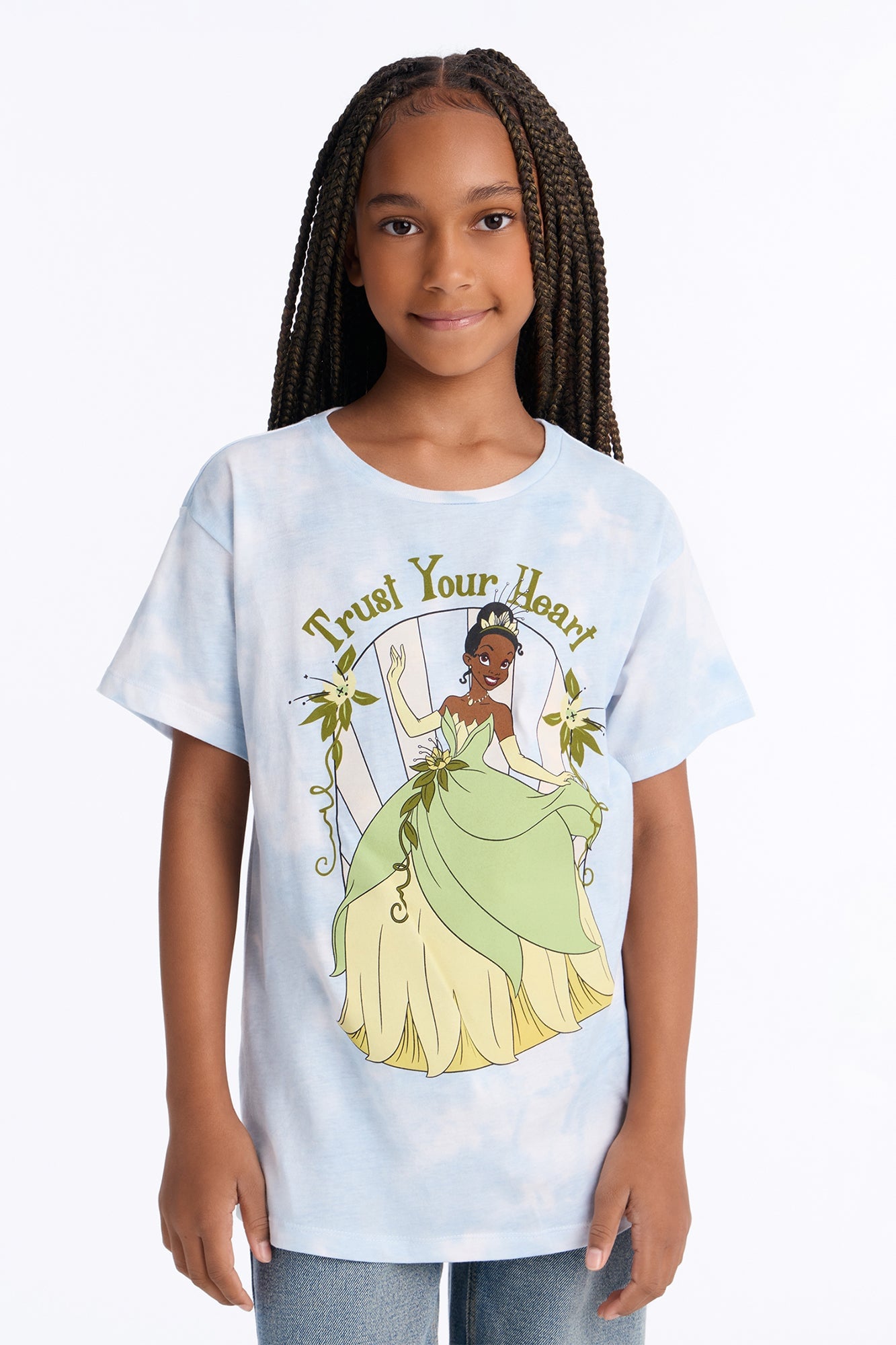 Mini Princess Tiana Trust Your Heart Short Sleeve Tee - Blue/combo image 1