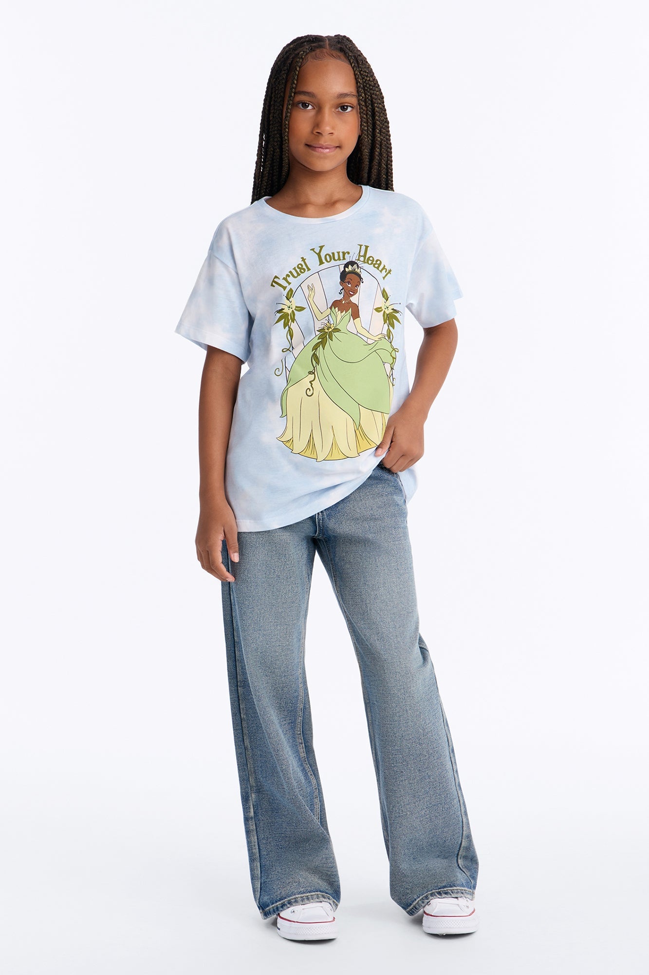 Mini Princess Tiana Trust Your Heart Short Sleeve Tee - Blue/combo image 2