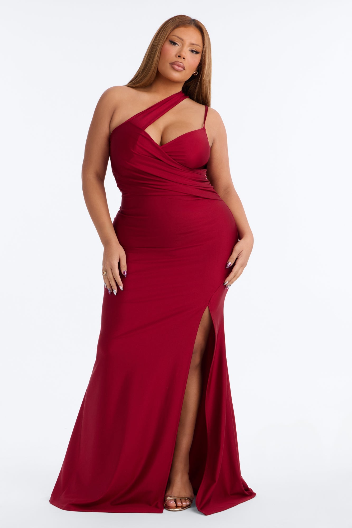 Can't Replace You Maxi Dress - Burgundy image 1