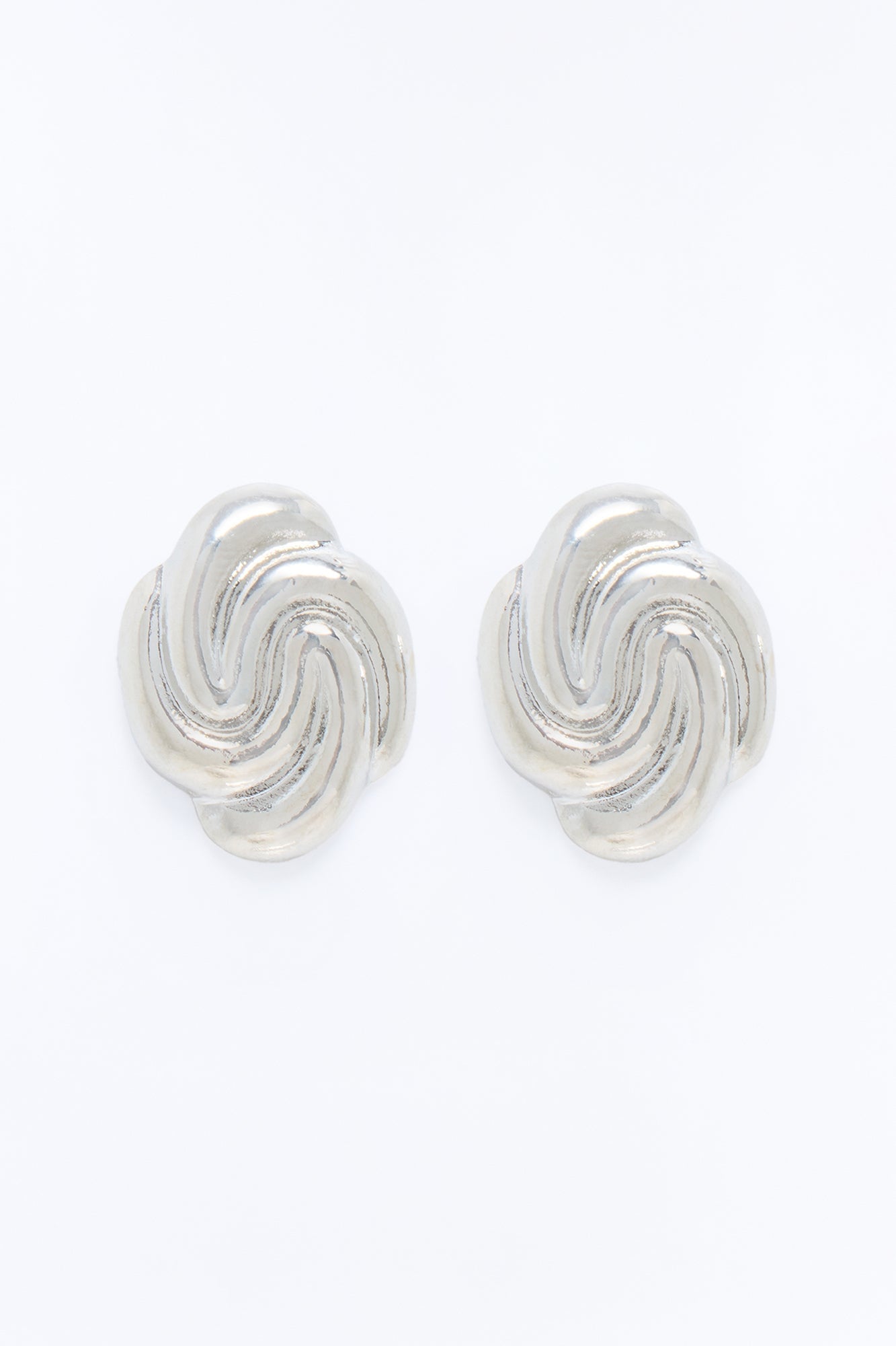Looking My Way Stud Earrings - Silver image 3