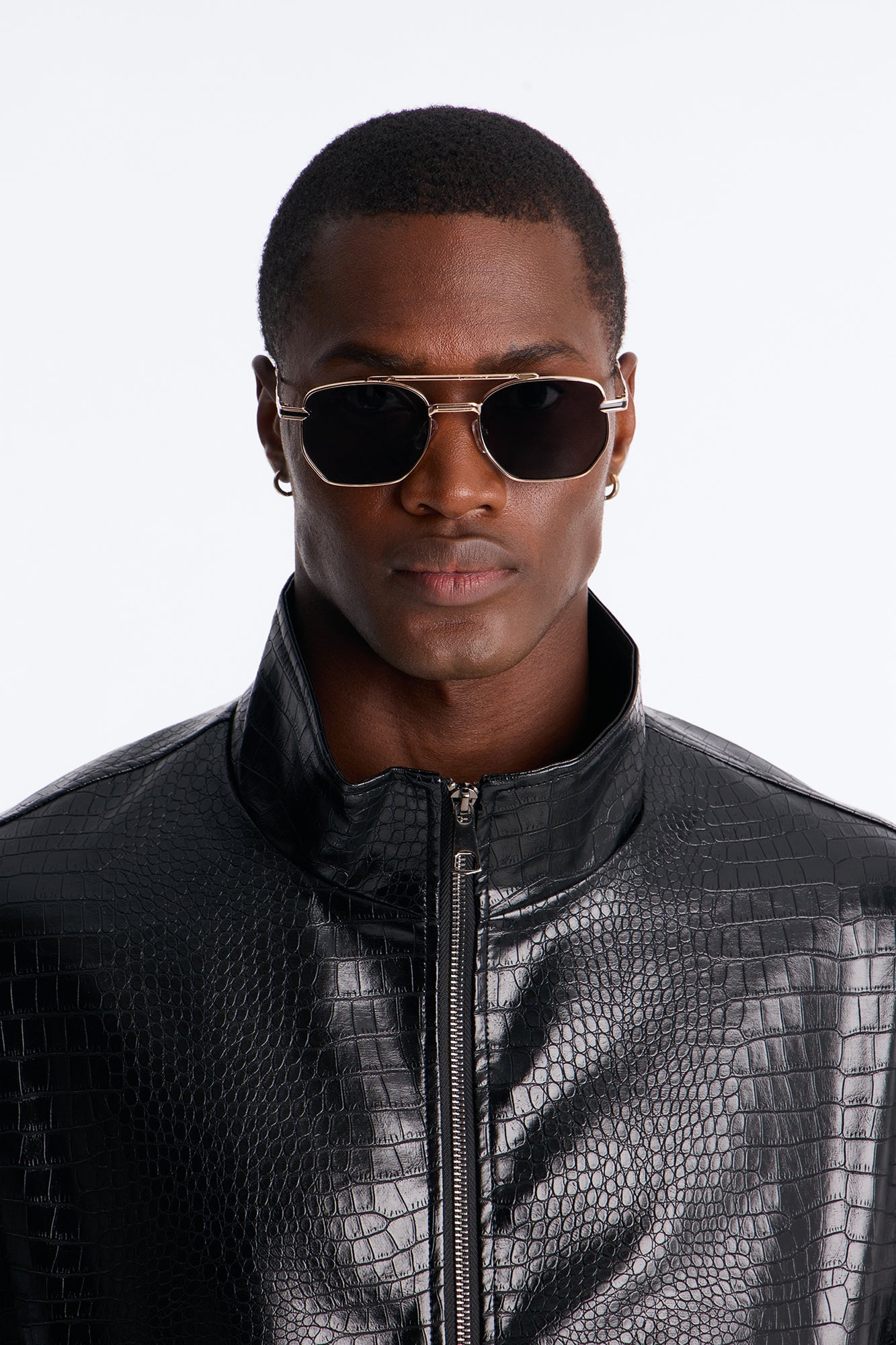 Lights Out Aviator Sunglasses - Black/Smoke image 1