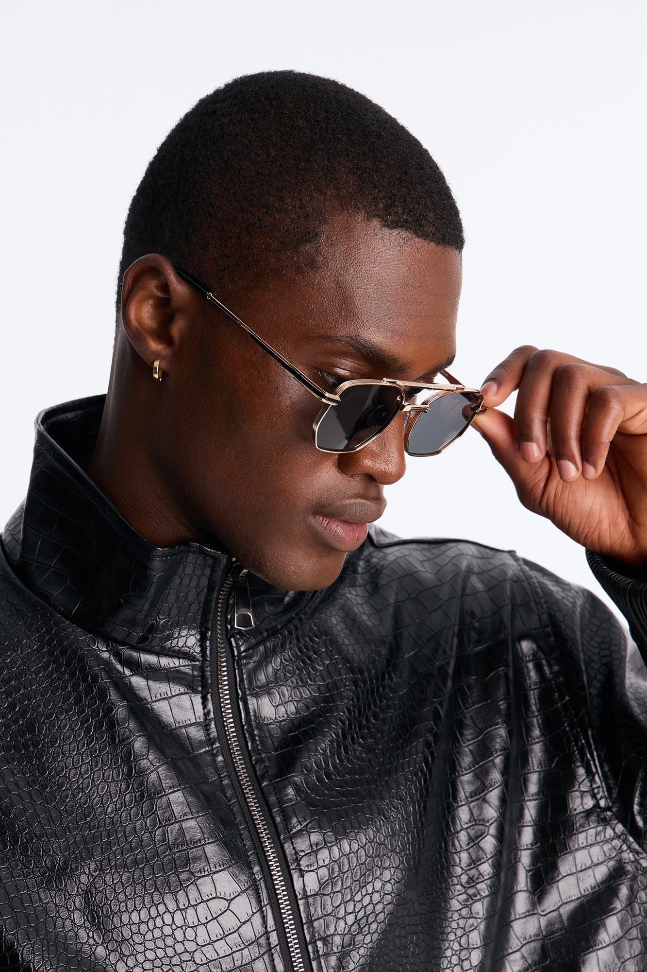 Lights Out Aviator Sunglasses - Black/Smoke image 2