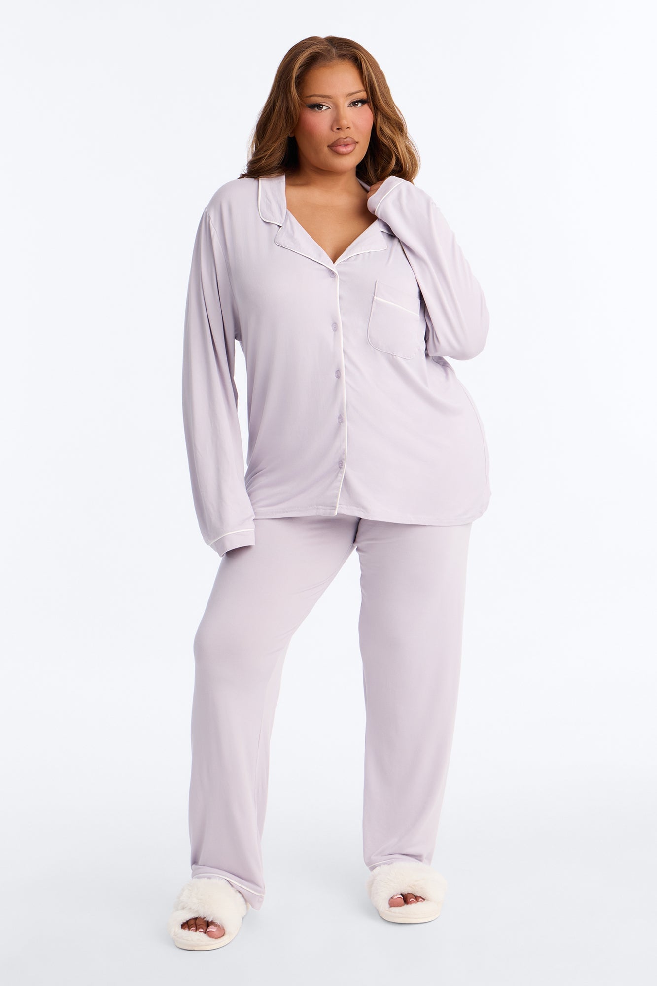 In The Morning PJ Pant Set - Lavender image 1