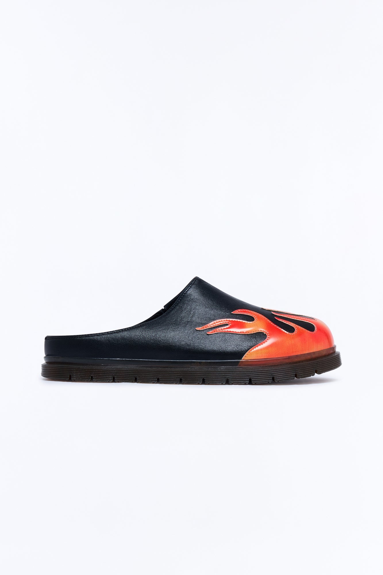 Inferno Flame Detail Slip On Mule - Black/Red image 3