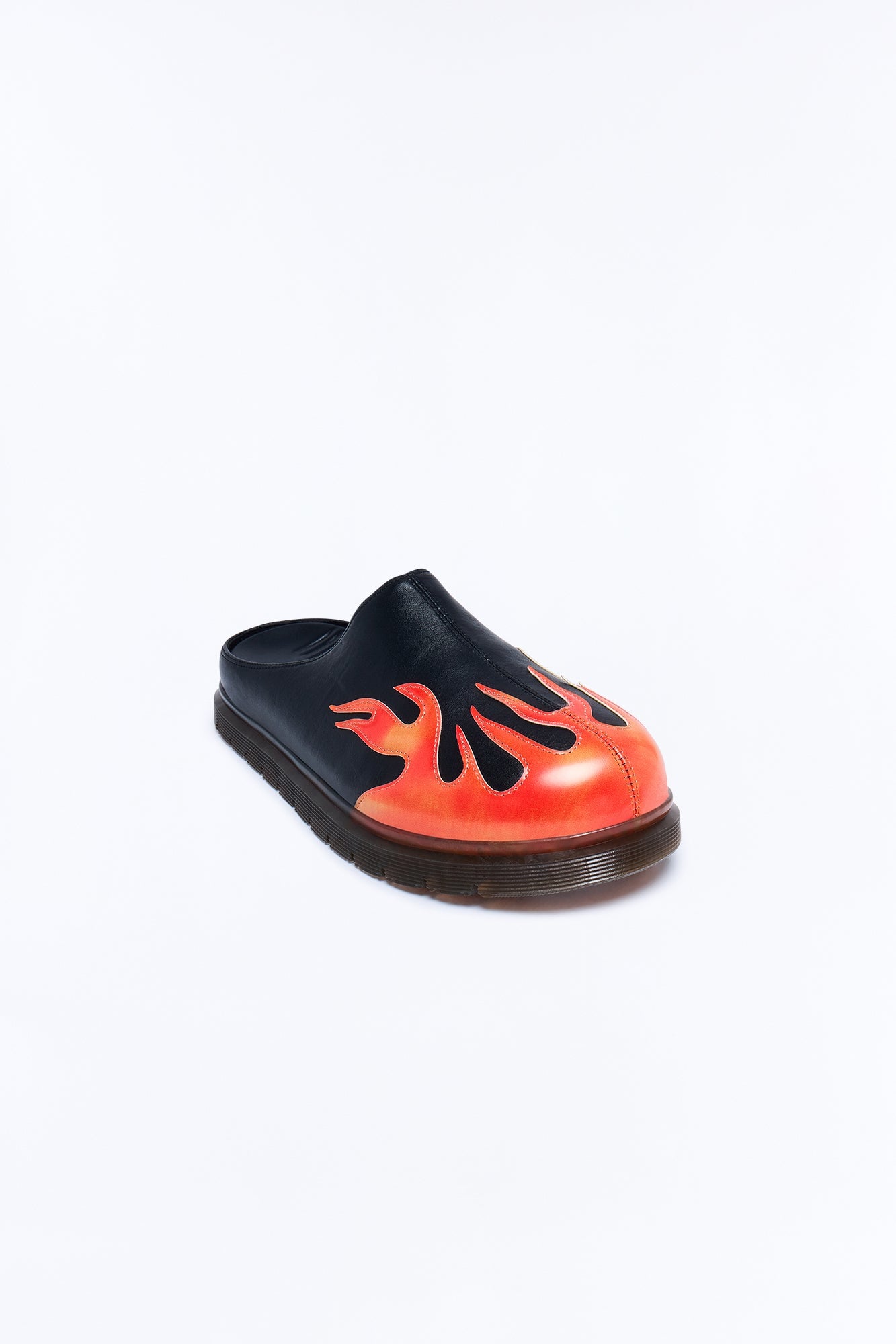 Inferno Flame Detail Slip On Mule - Black/Red image 4