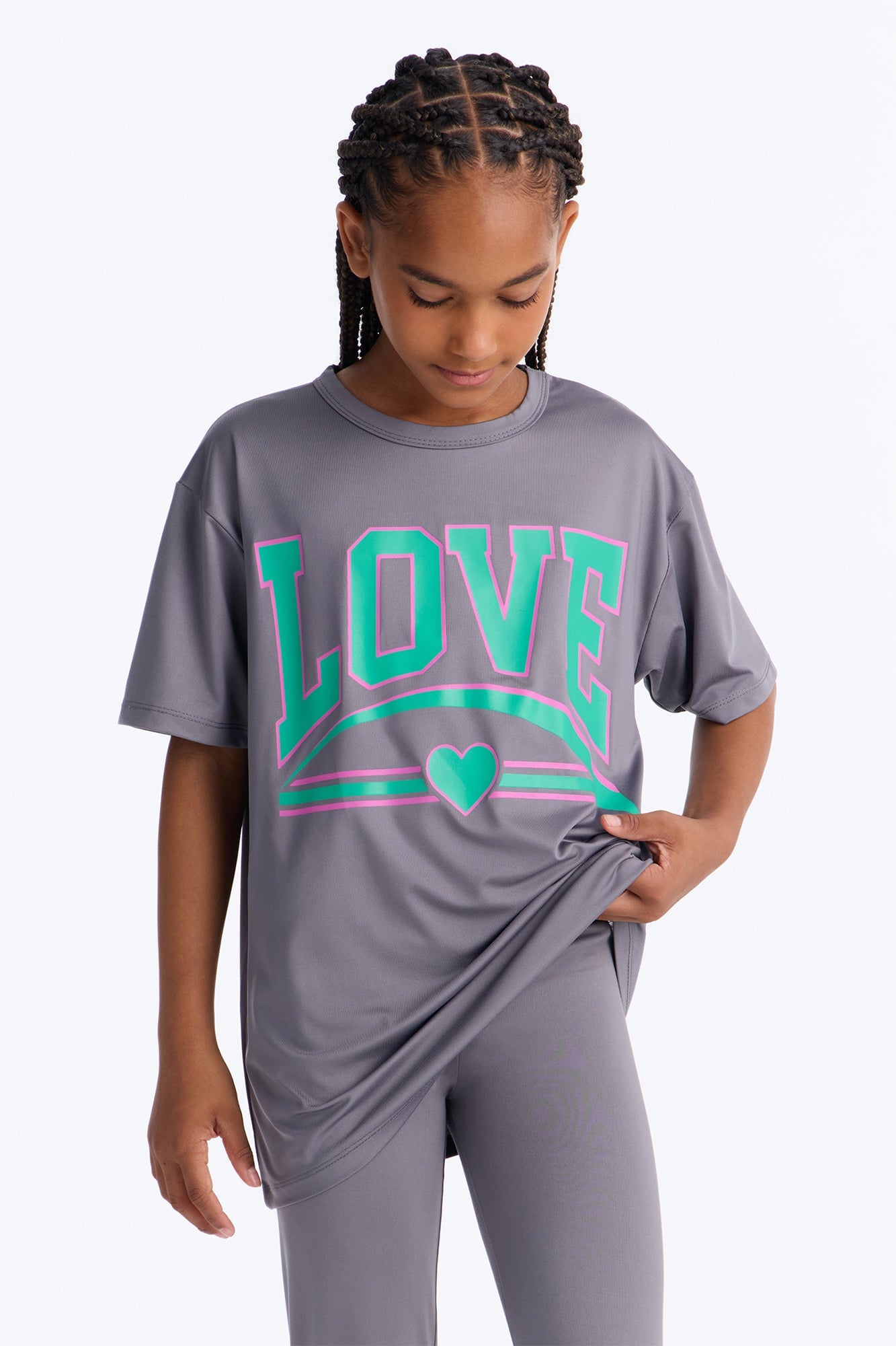 Mini Love Over Everything Legging Set - Charcoal image 2
