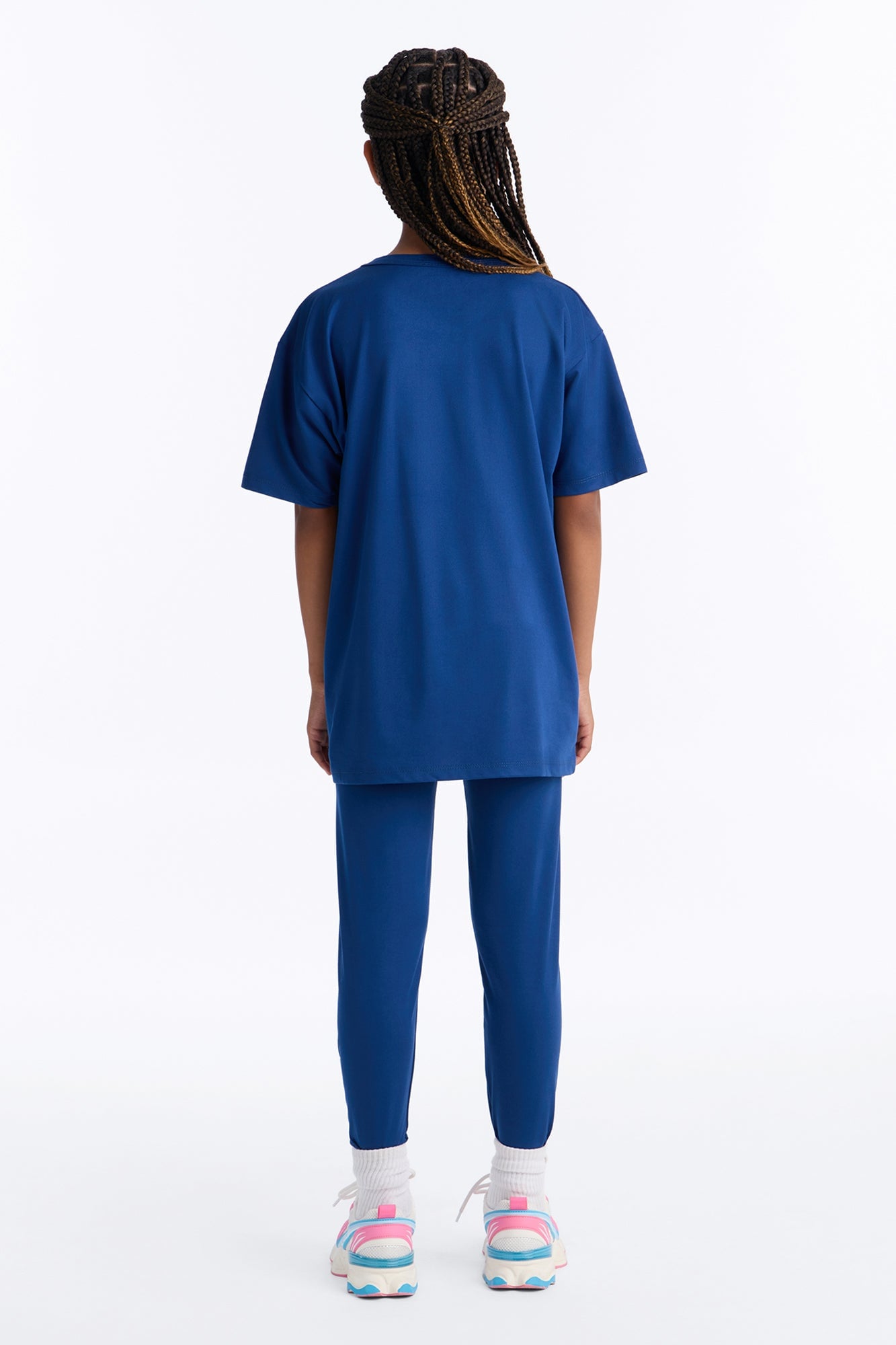 Mini I'm Literally Just A Girl Legging Set - Navy image 4