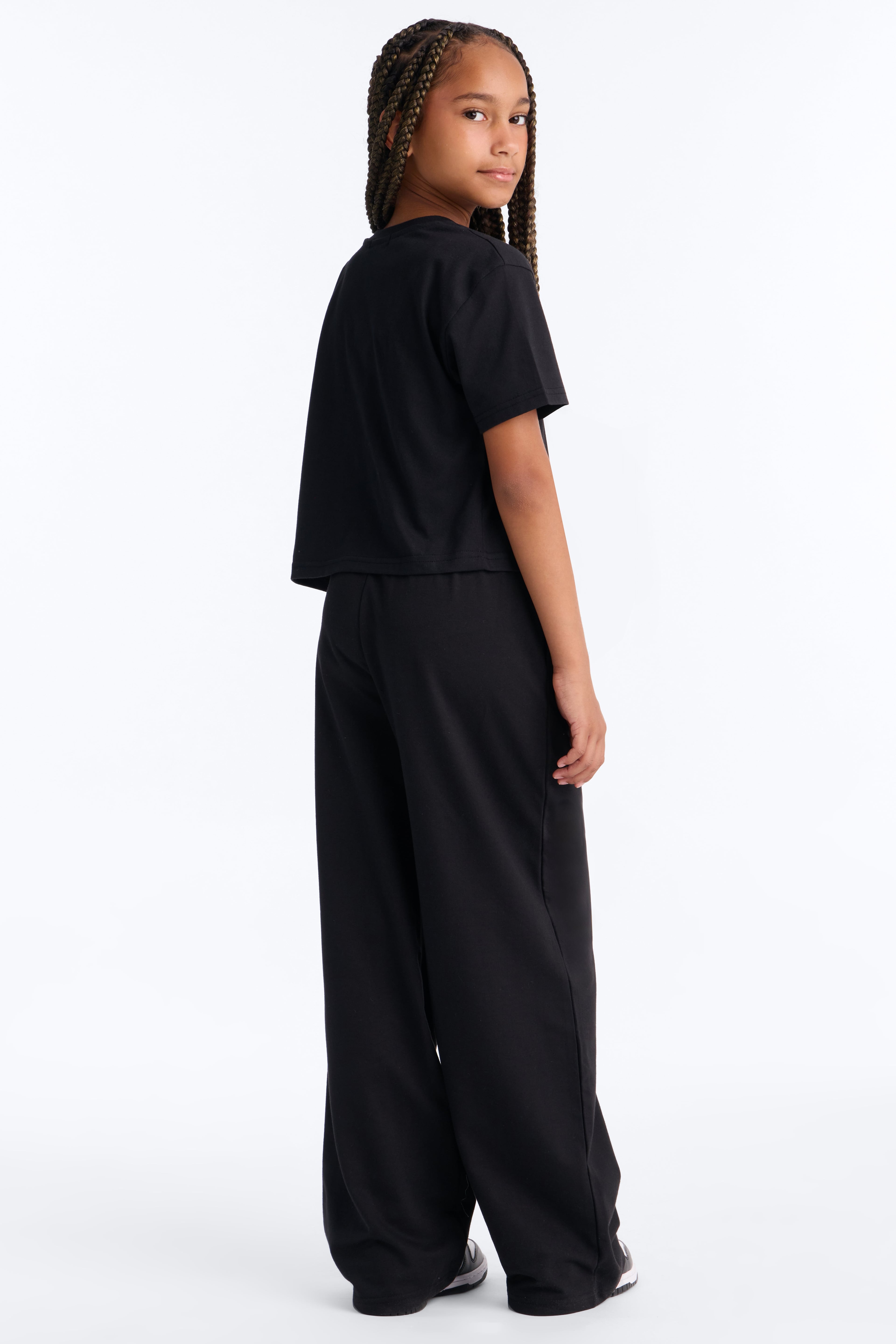 Mini Be Kind Wide Leg Pant Set - Black image 3