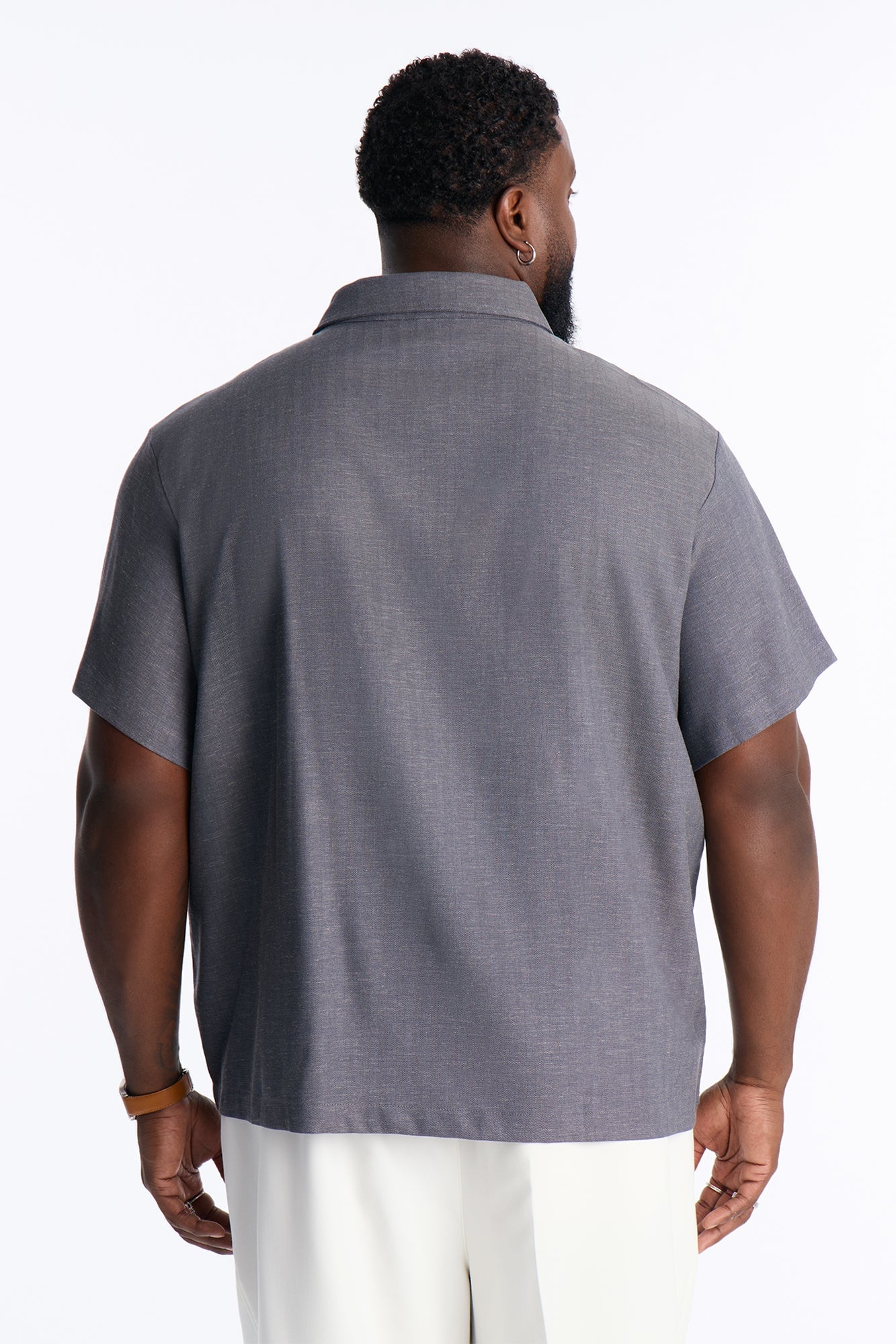 Laurel Linen Quarter Zip Polo - Navy/combo image 4