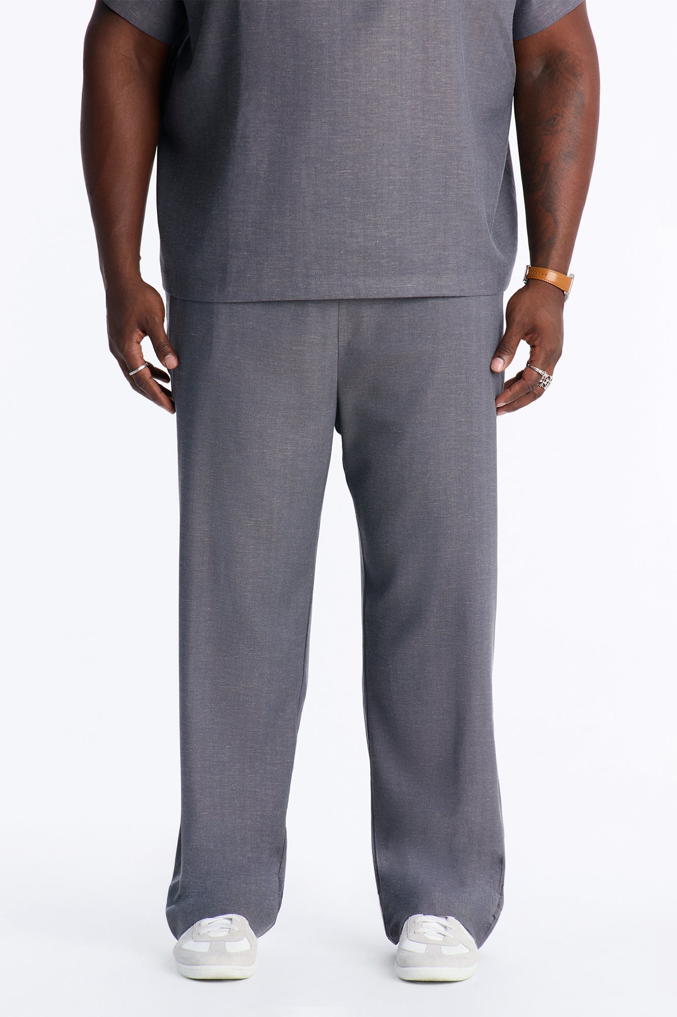 Laurel Linen Relaxed Pant - Navy/combo image 2