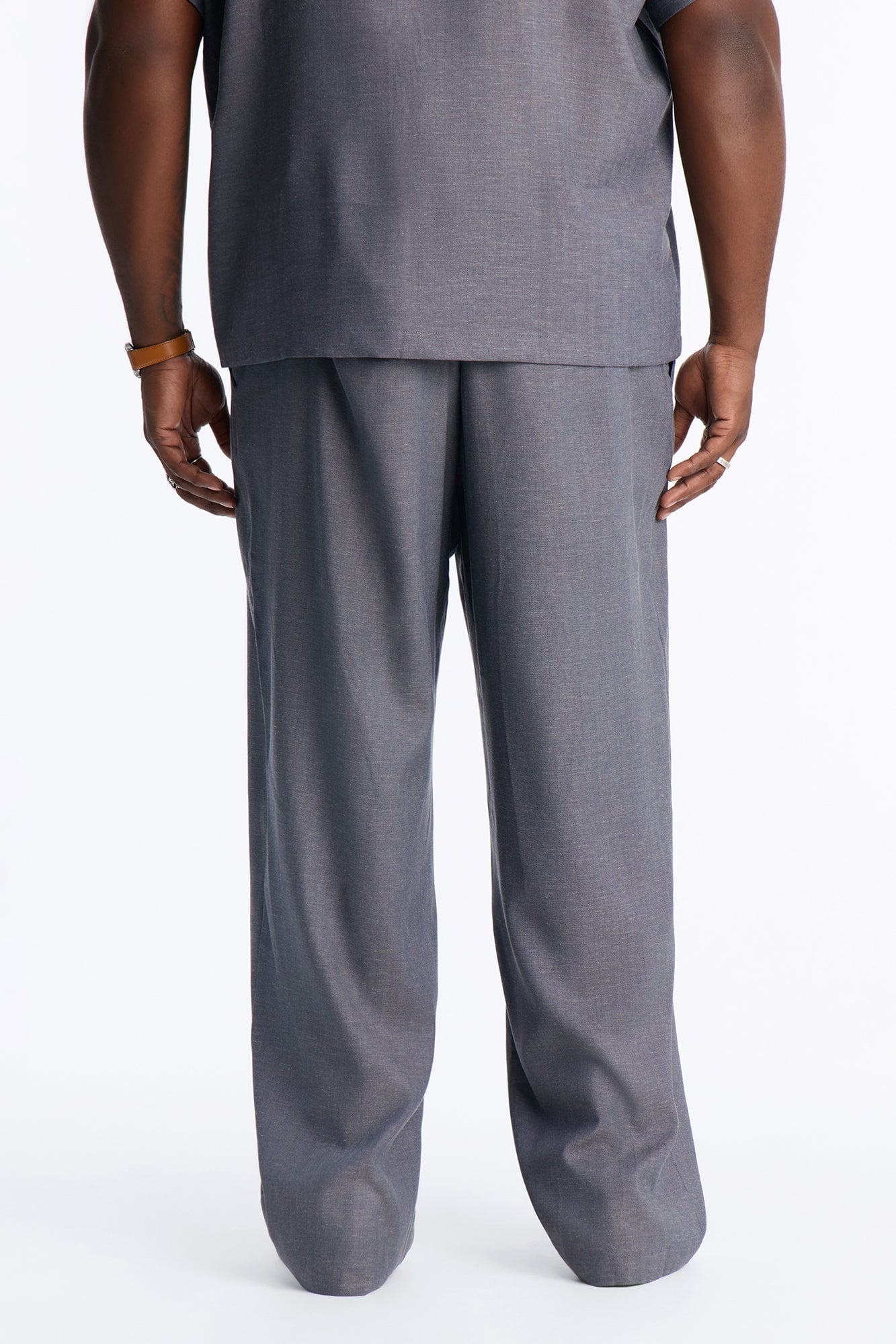 Laurel Linen Relaxed Pant - Navy/combo image 4