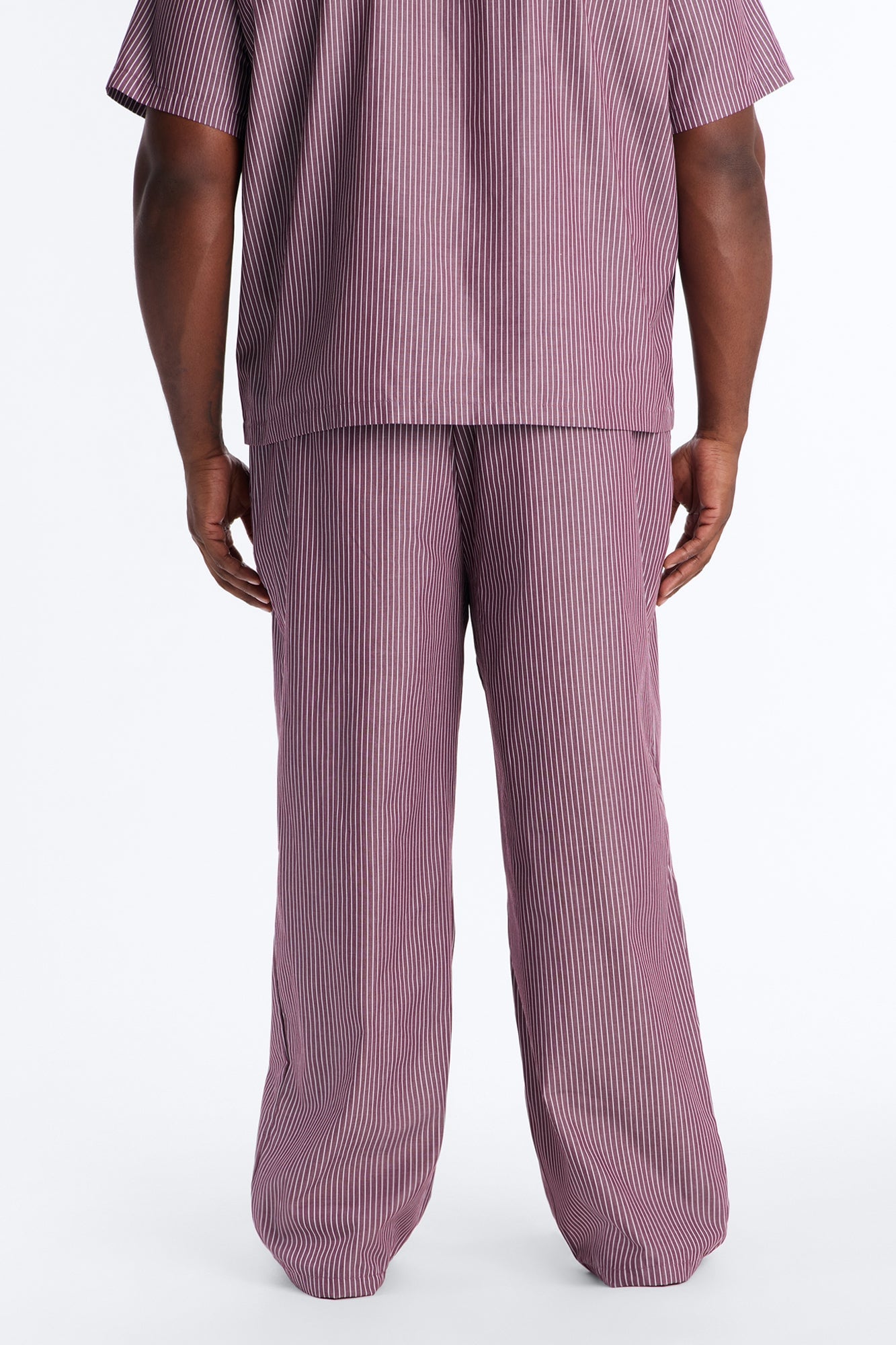 Monaco Relaxed Stripe Pant - Burgundy/combo image 4