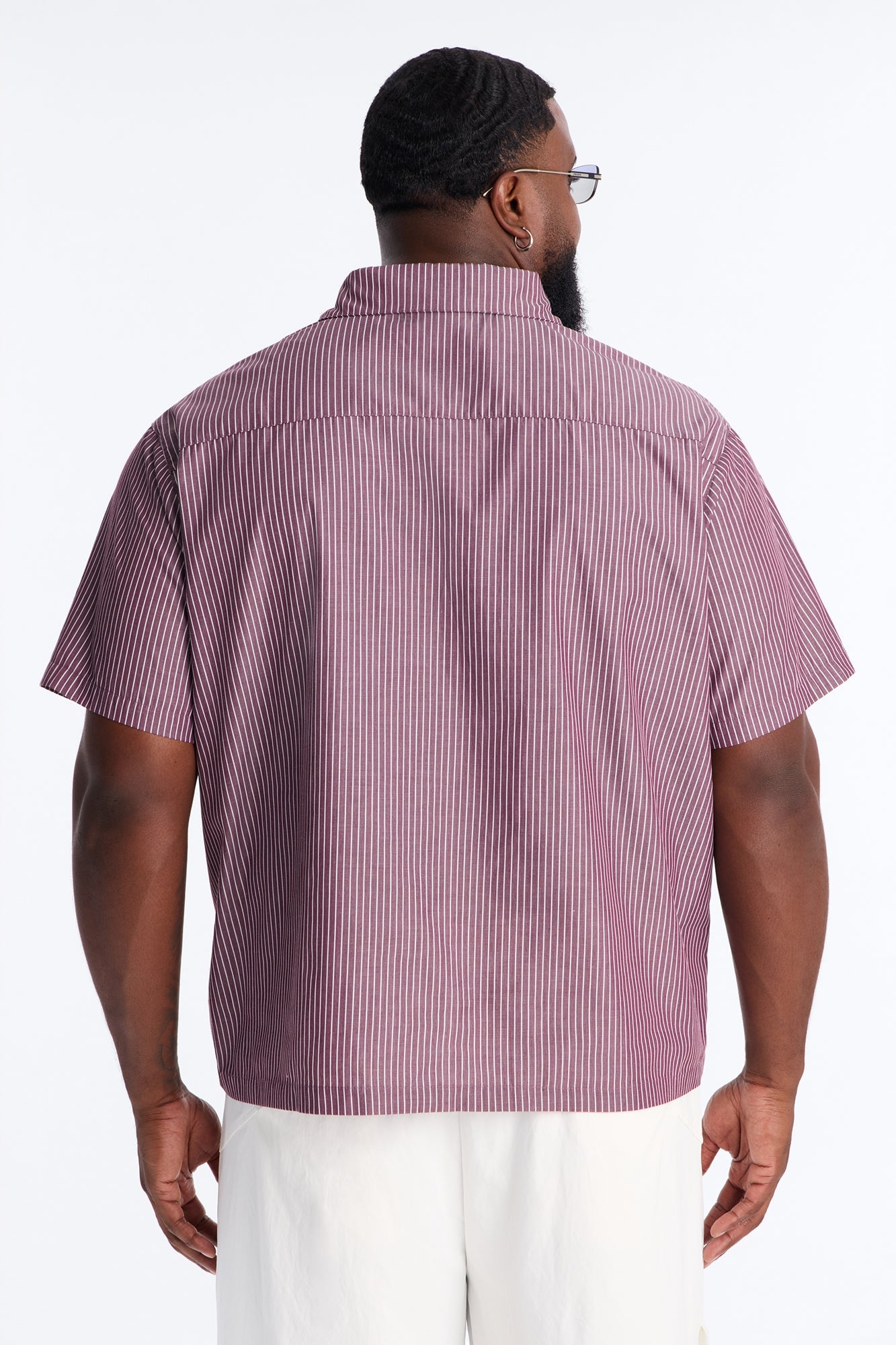 Monaco Relaxed Full Button Shirt - Burgundy/combo image 4