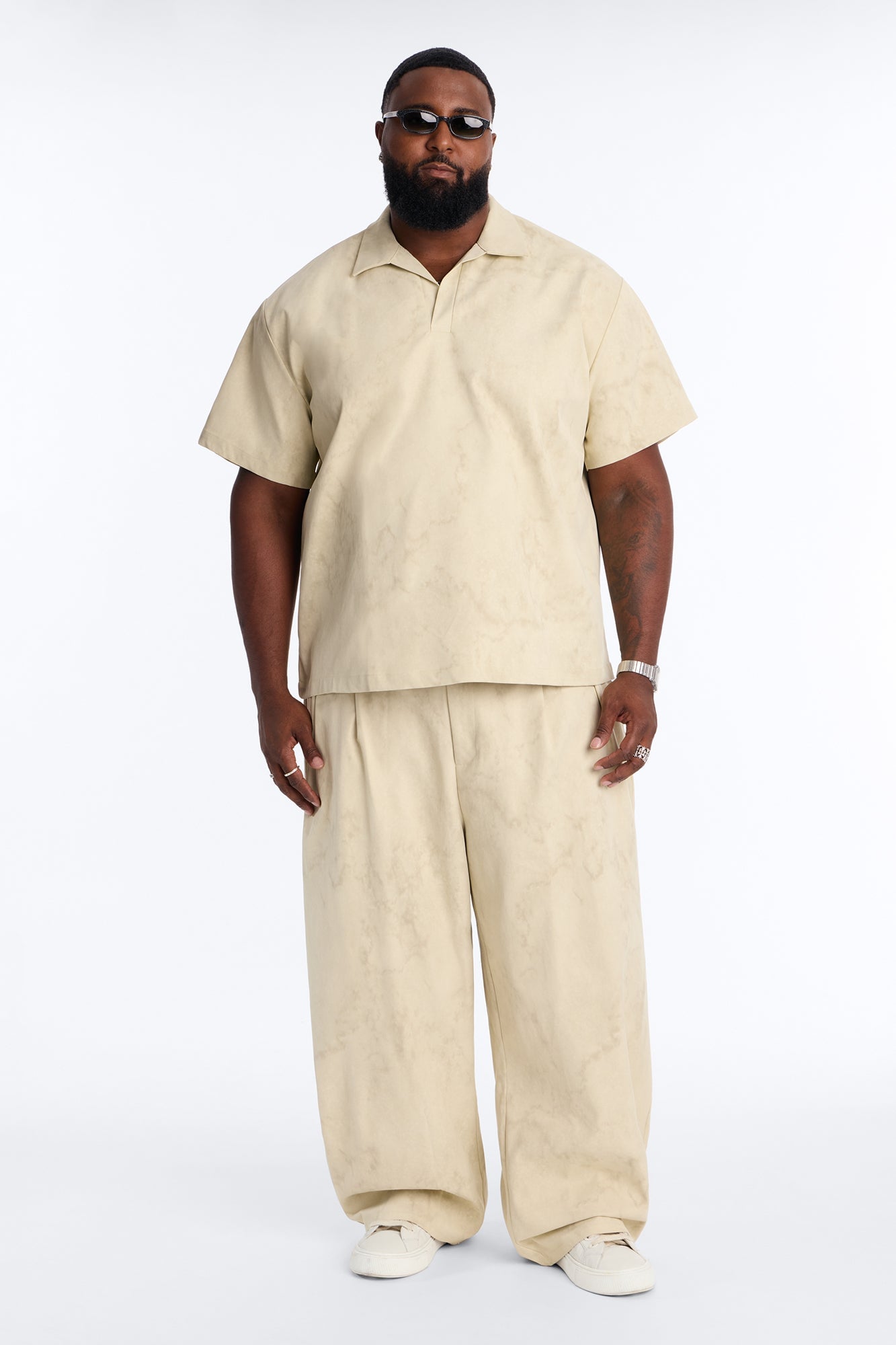 Modern Envoy Boxy Short Sleeve Polo - Tan image 2