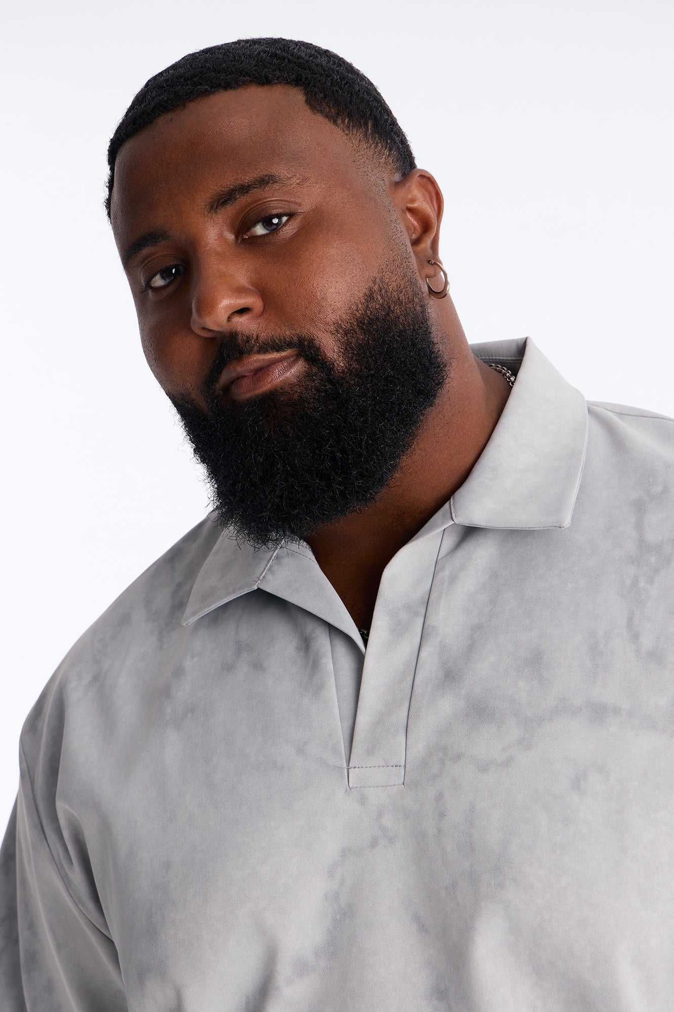 Modern Envoy Boxy Short Sleeve Polo - Washed Grey image 3