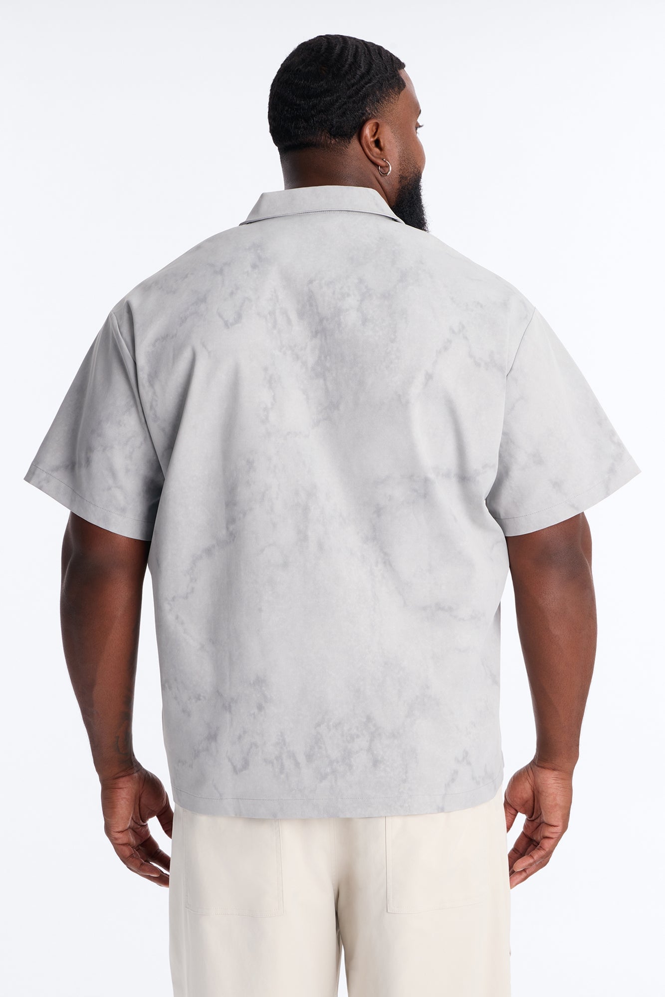 Modern Envoy Boxy Short Sleeve Polo - Washed Grey image 4