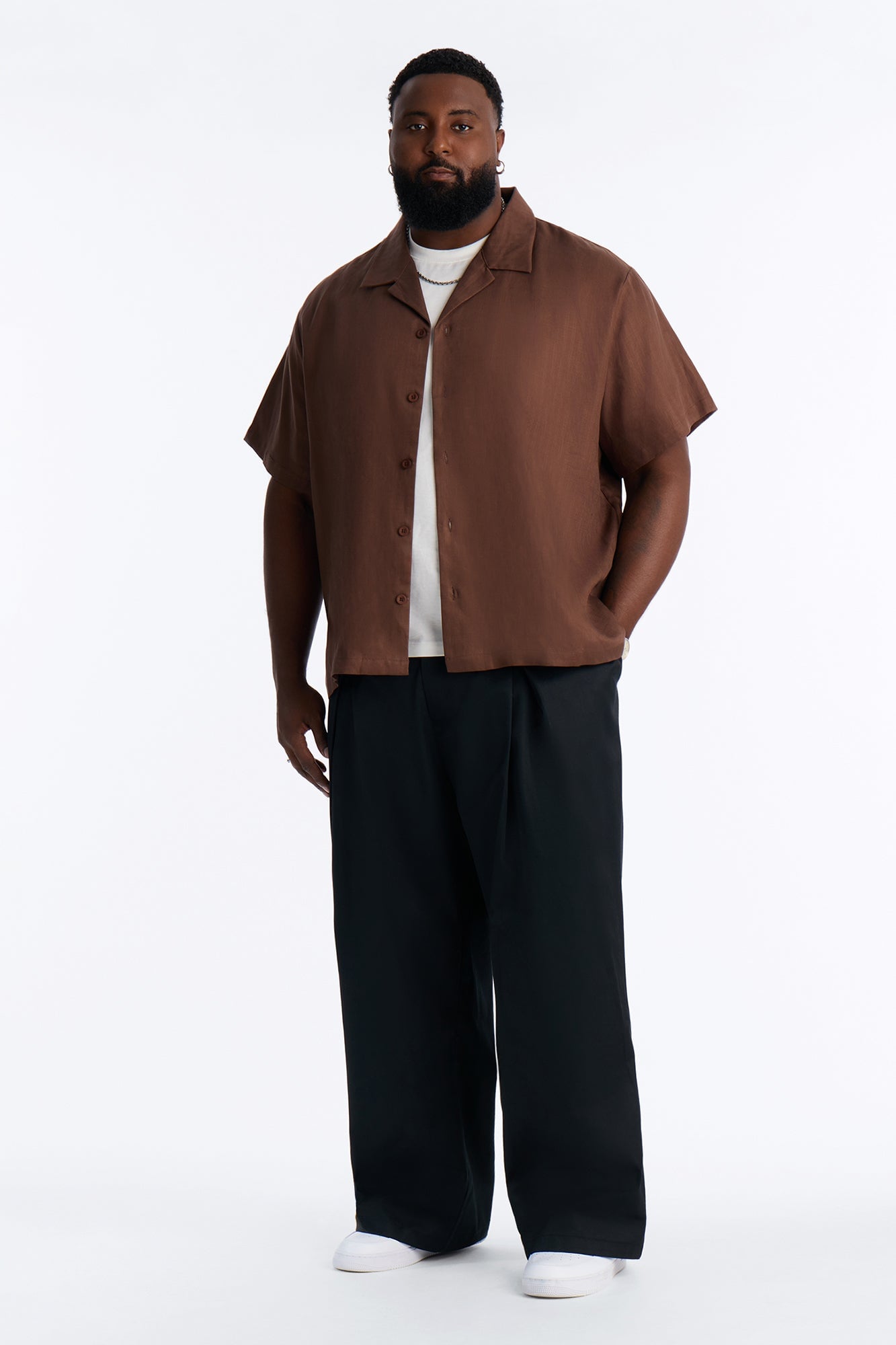 On The Low Baggy Pleated Pant - Black image 1