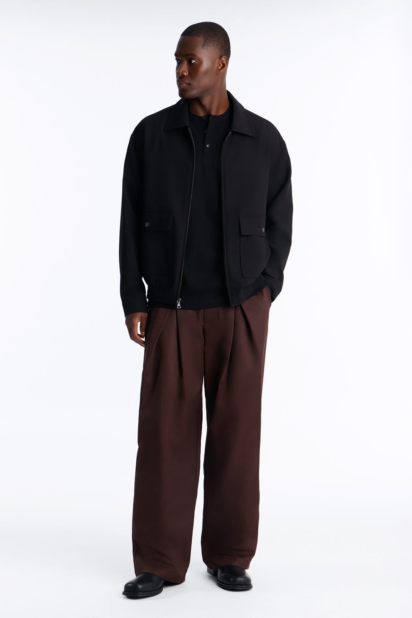 On The Low Baggy Pleated Pant - Brown image 5