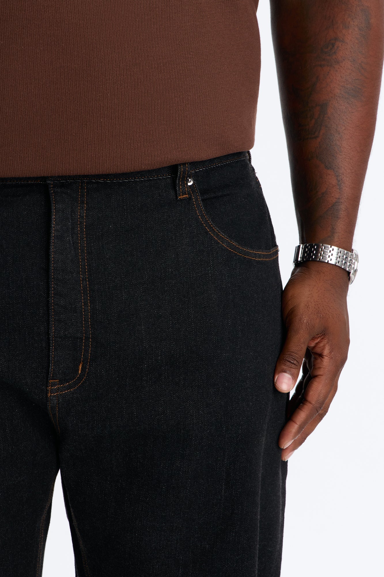 Raw Selvedge Straight Be Clean Jean - Black image 3
