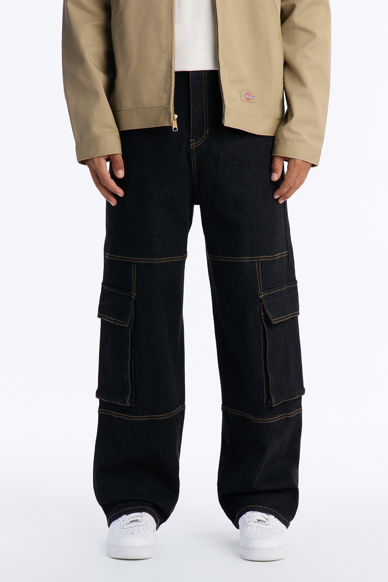 Raw Selvedge Barrel Cargo Jean - Black image 7