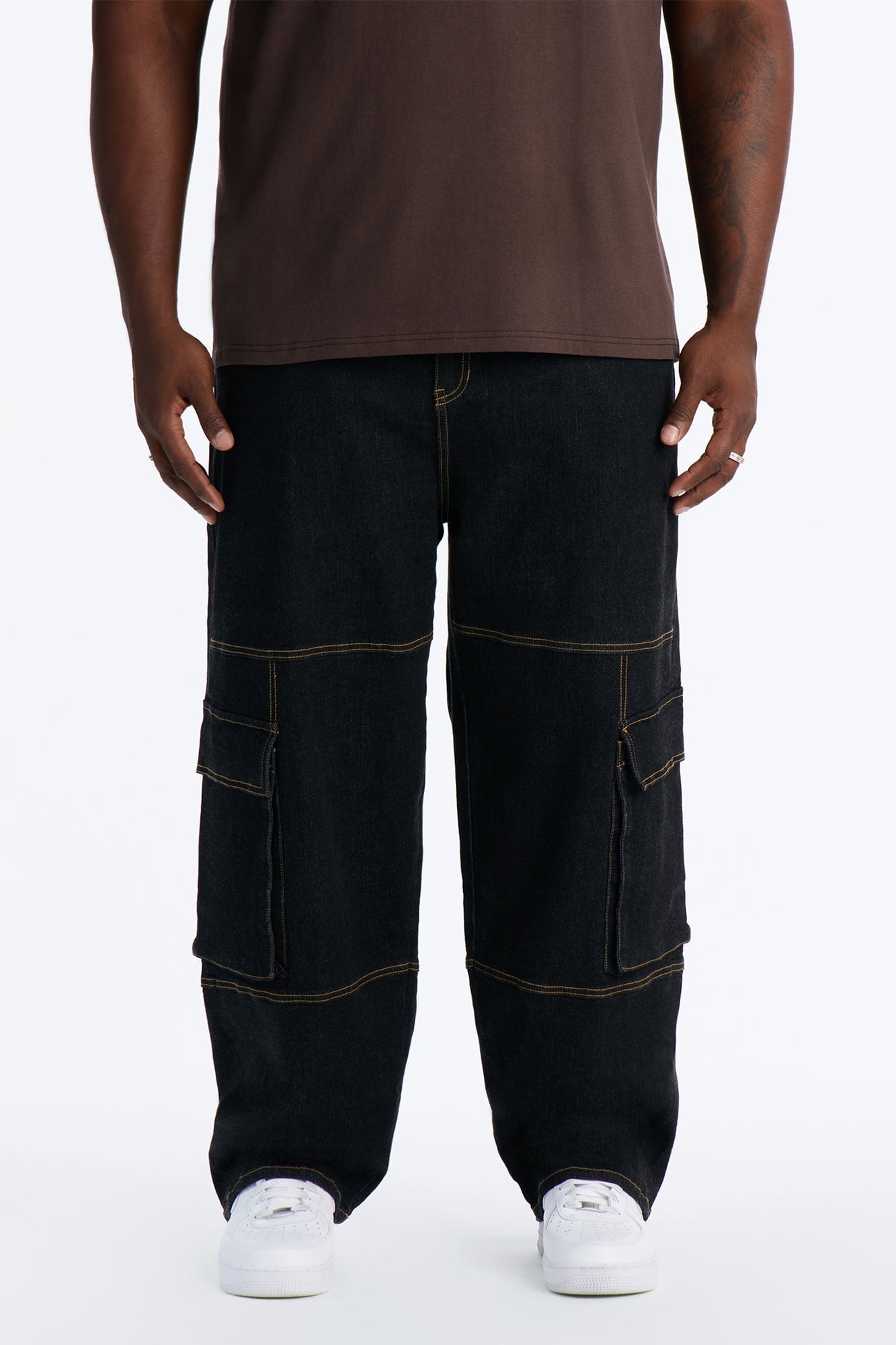 Raw Selvedge Barrel Cargo Jean - Black image 2