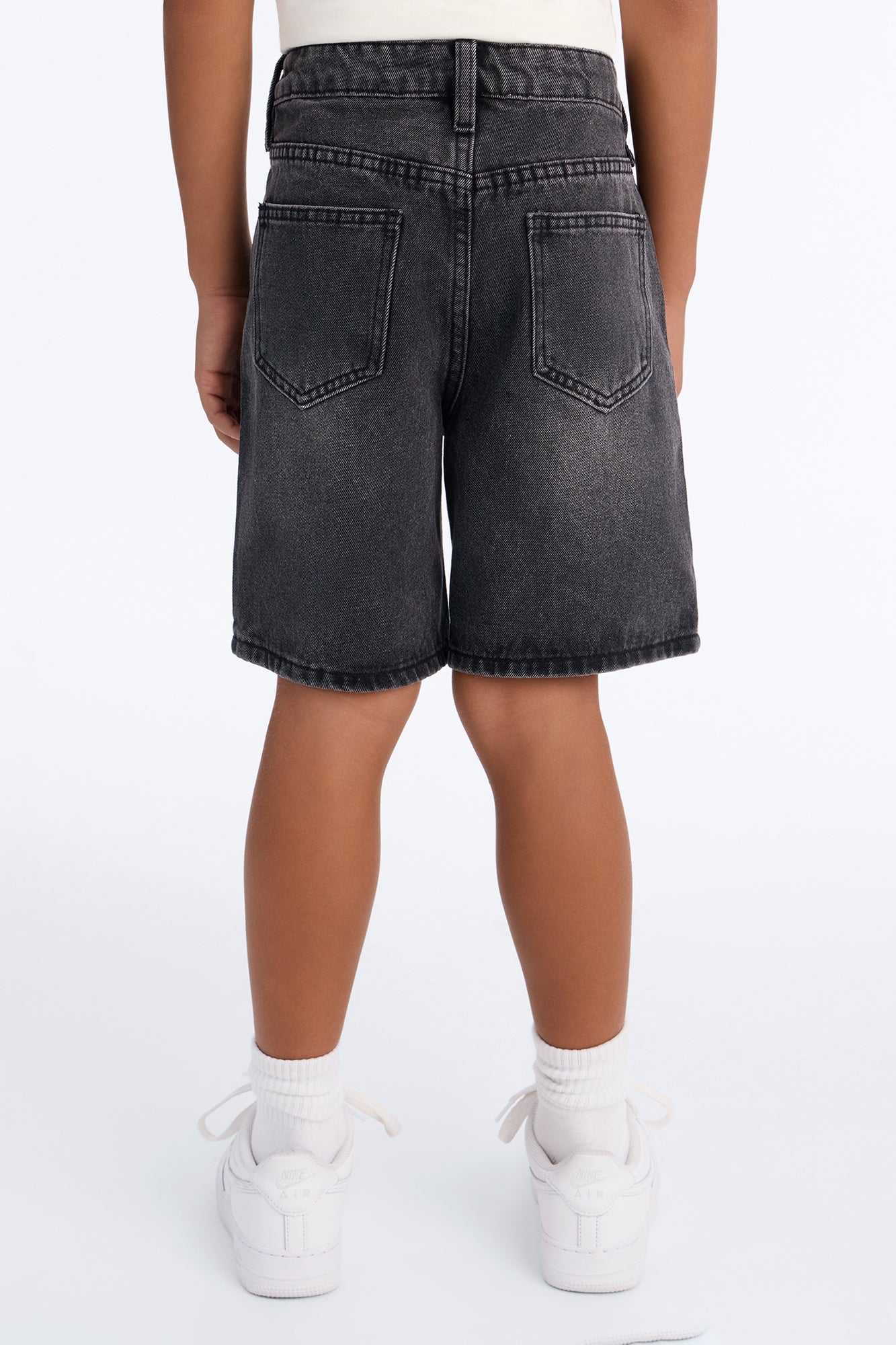Mini Relaxed Been Blessed Denim Shorts - Black image 4