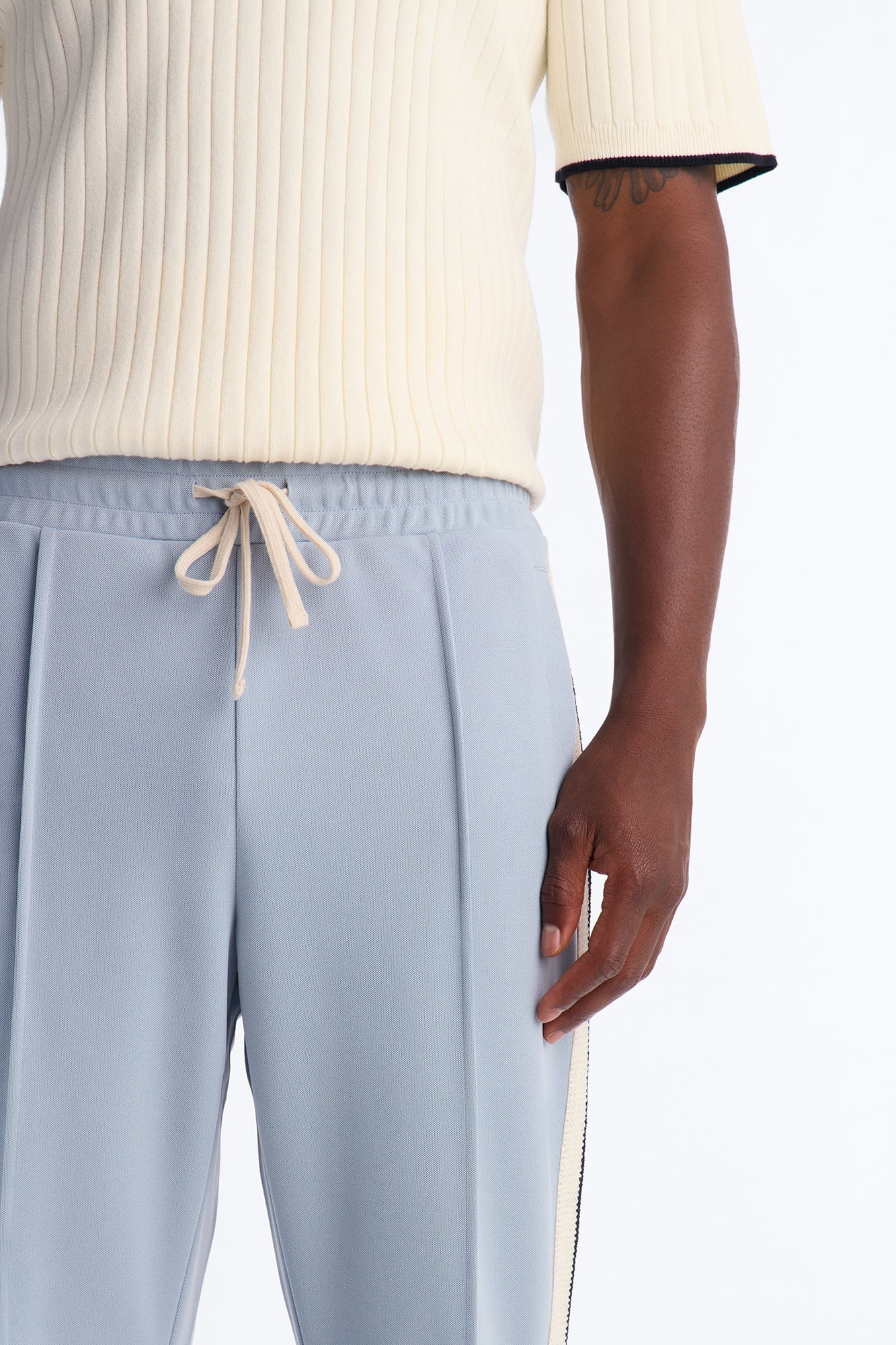 Dennis Slim Flare Track Pant - Light Blue image 8