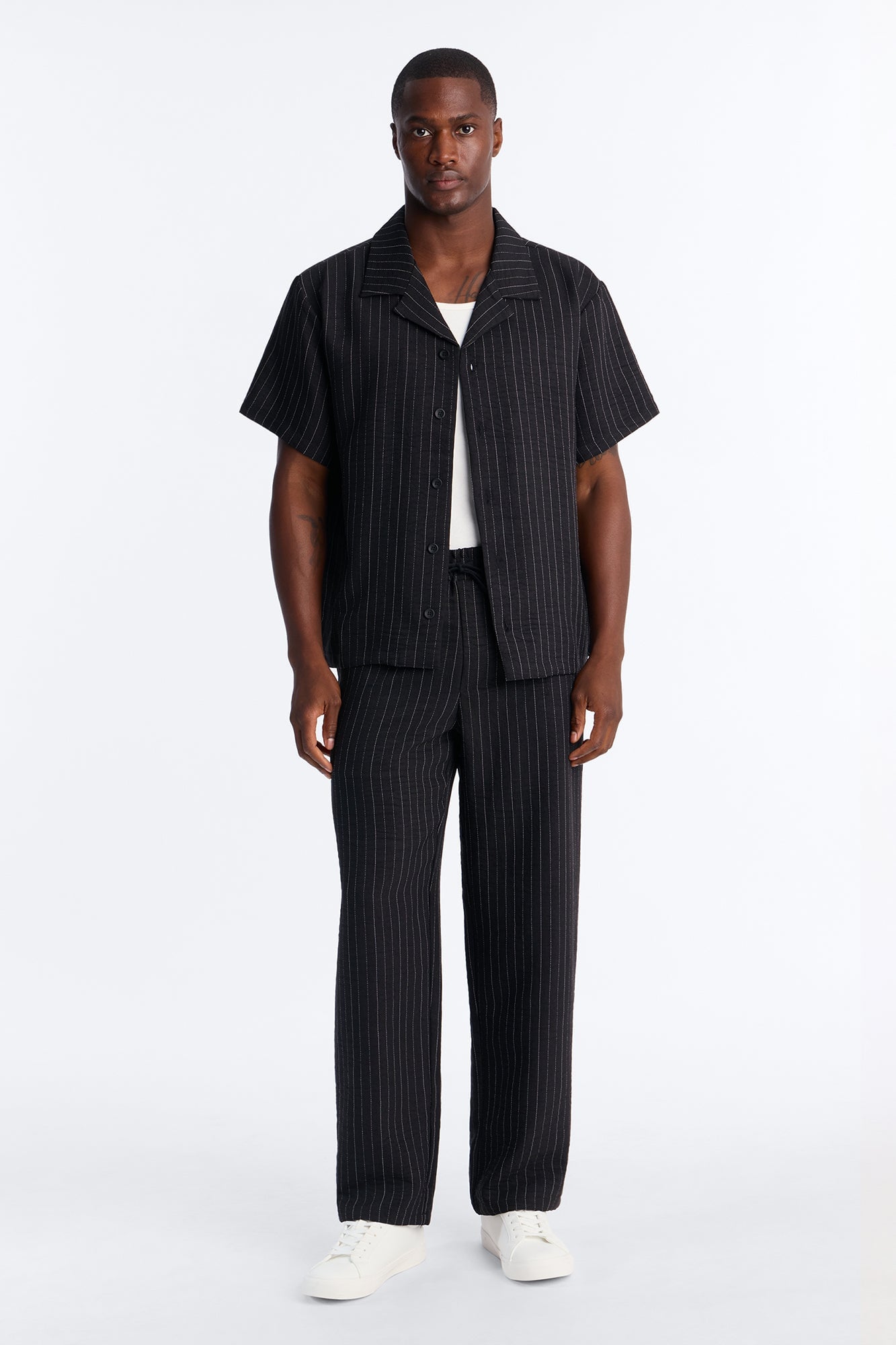 Off Stitch Relaxed Cuban Collar Shirt - Black/combo image 6
