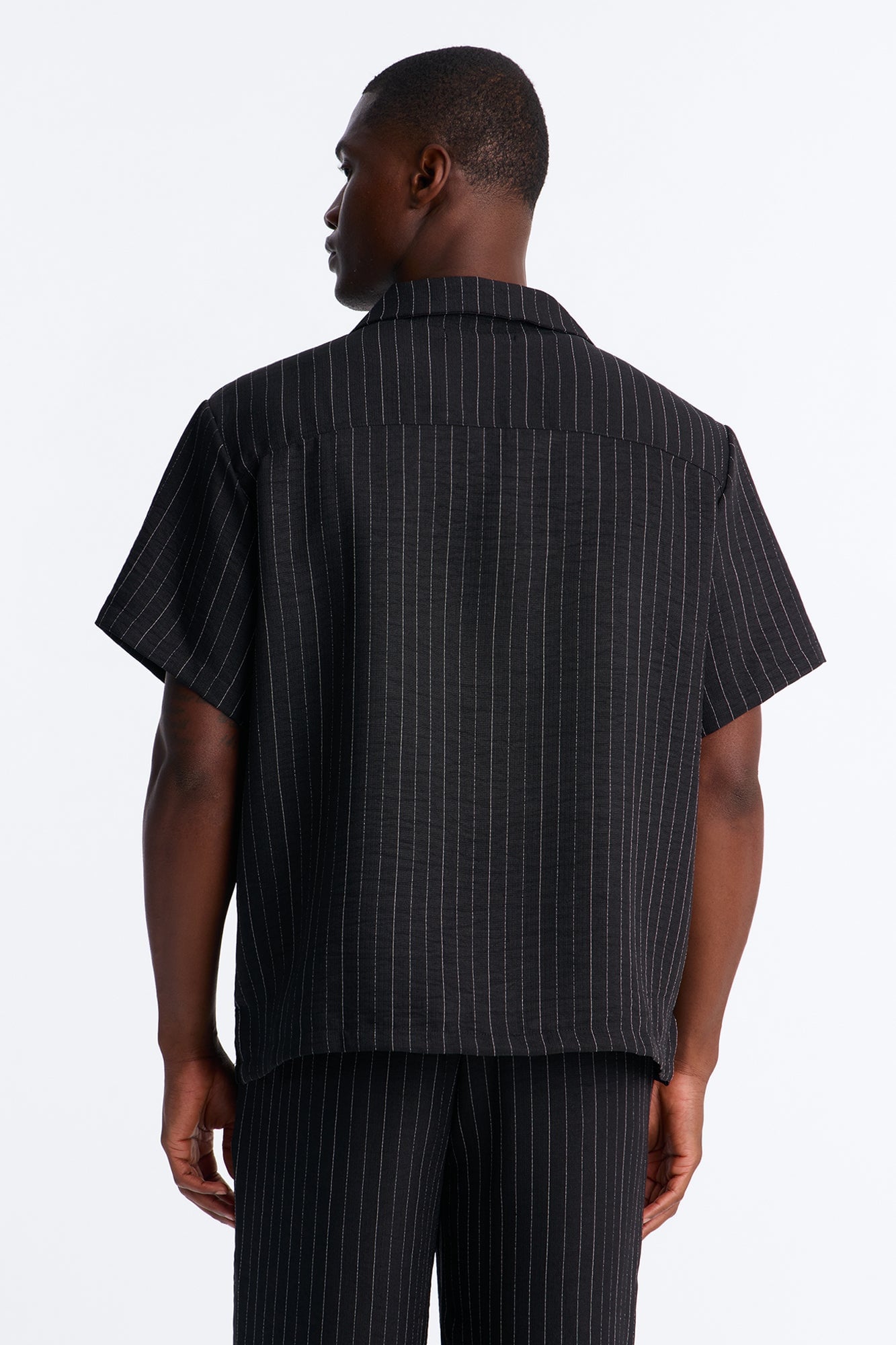 Off Stitch Relaxed Cuban Collar Shirt - Black/combo image 8