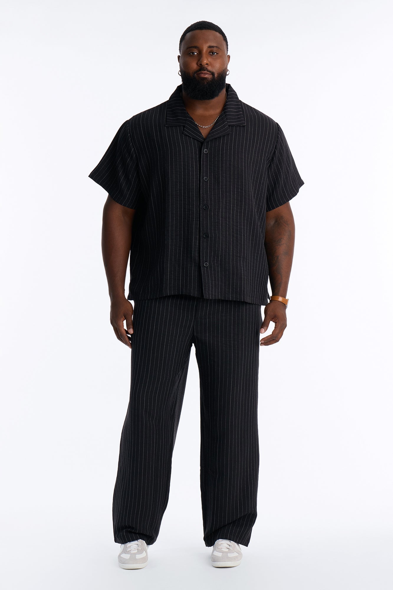 Off Stitch Relaxed Cuban Collar Shirt - Black/combo image 2