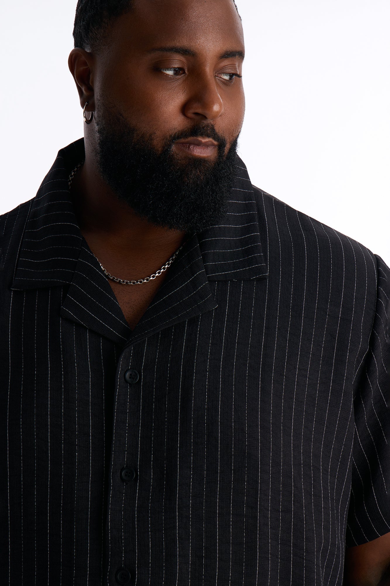 Off Stitch Relaxed Cuban Collar Shirt - Black/combo image 3