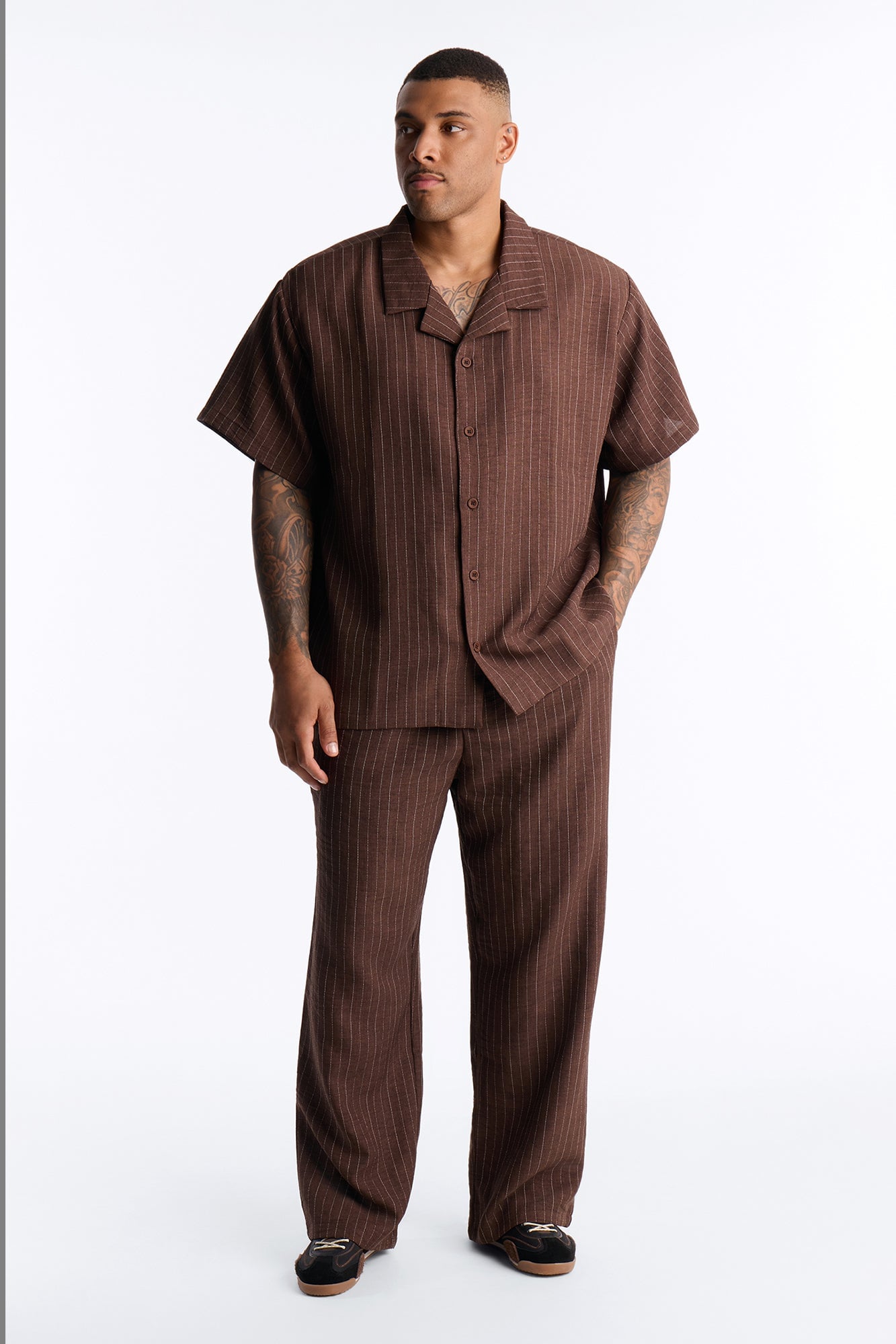 Off Stitch Relaxed Pant - Brown/combo image 2