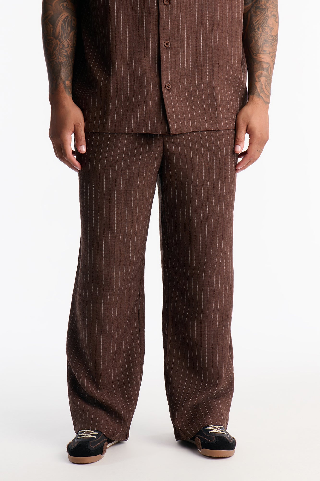 Off Stitch Relaxed Pant - Brown/combo image 1