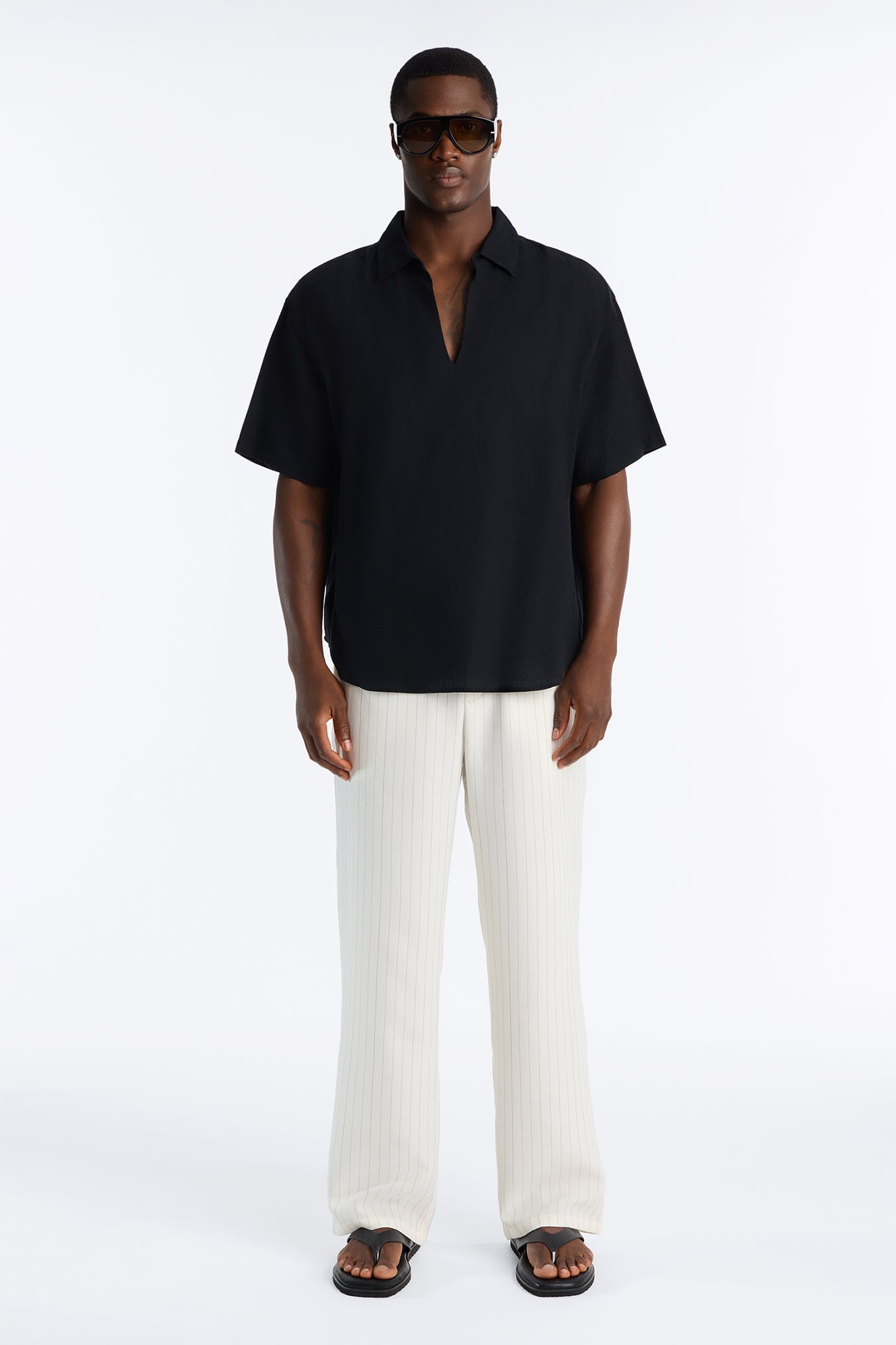 Off Stitch Relaxed Pant - Cream/combo image 6