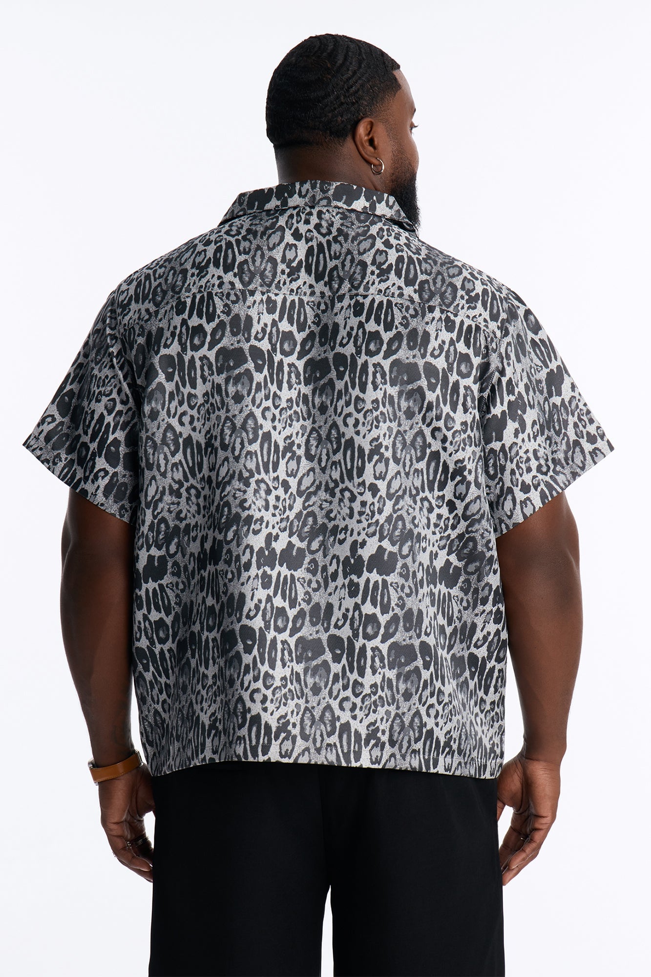 Night Prowl Relaxed Cuban Collar Shirt - Grey/combo image 4