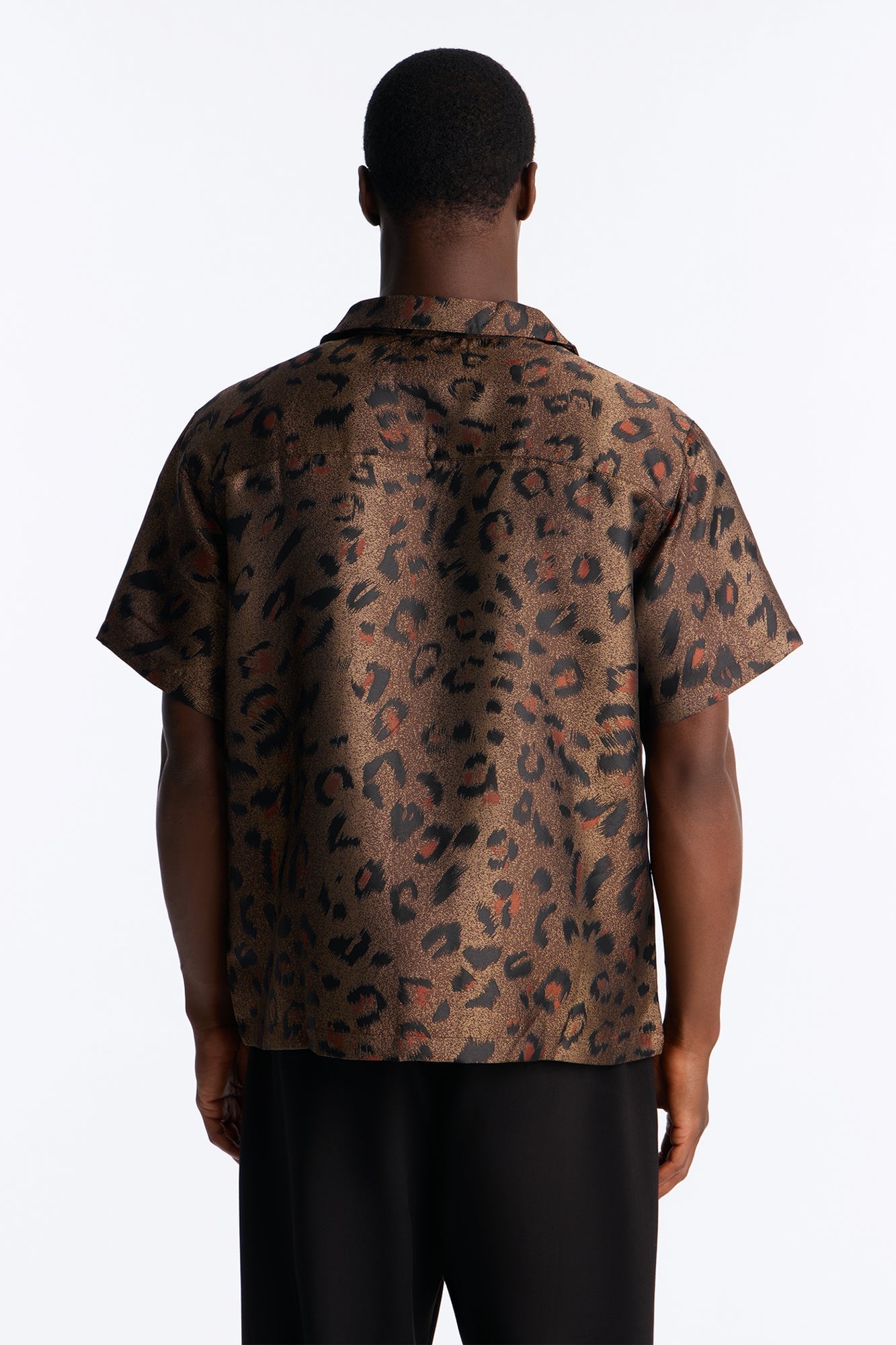 Dune Leopard Cuban Collar Button Up Shirt - Brown/combo image 8