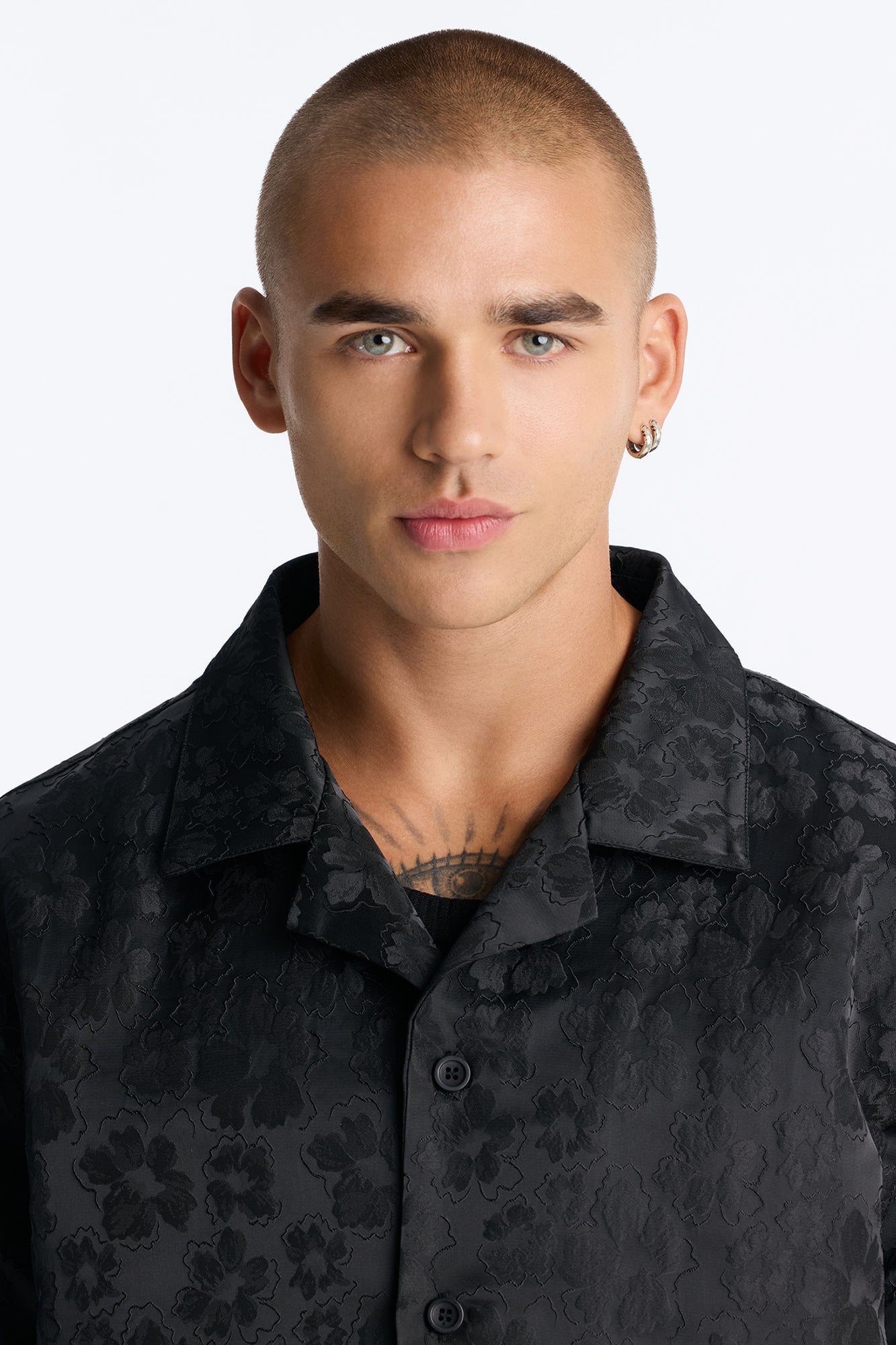 Lotto Floral Relaxed Cuban Collar Shirt - Black image 7