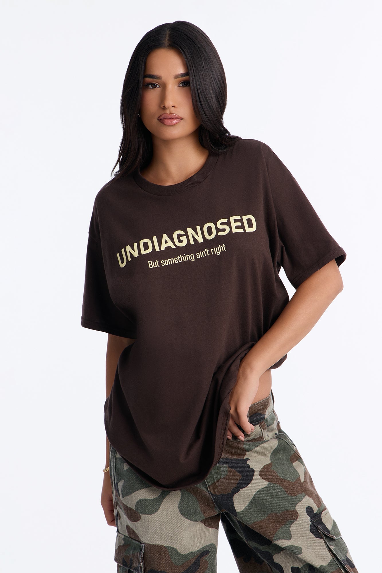 Something Aint Right Tee - Brown image 4