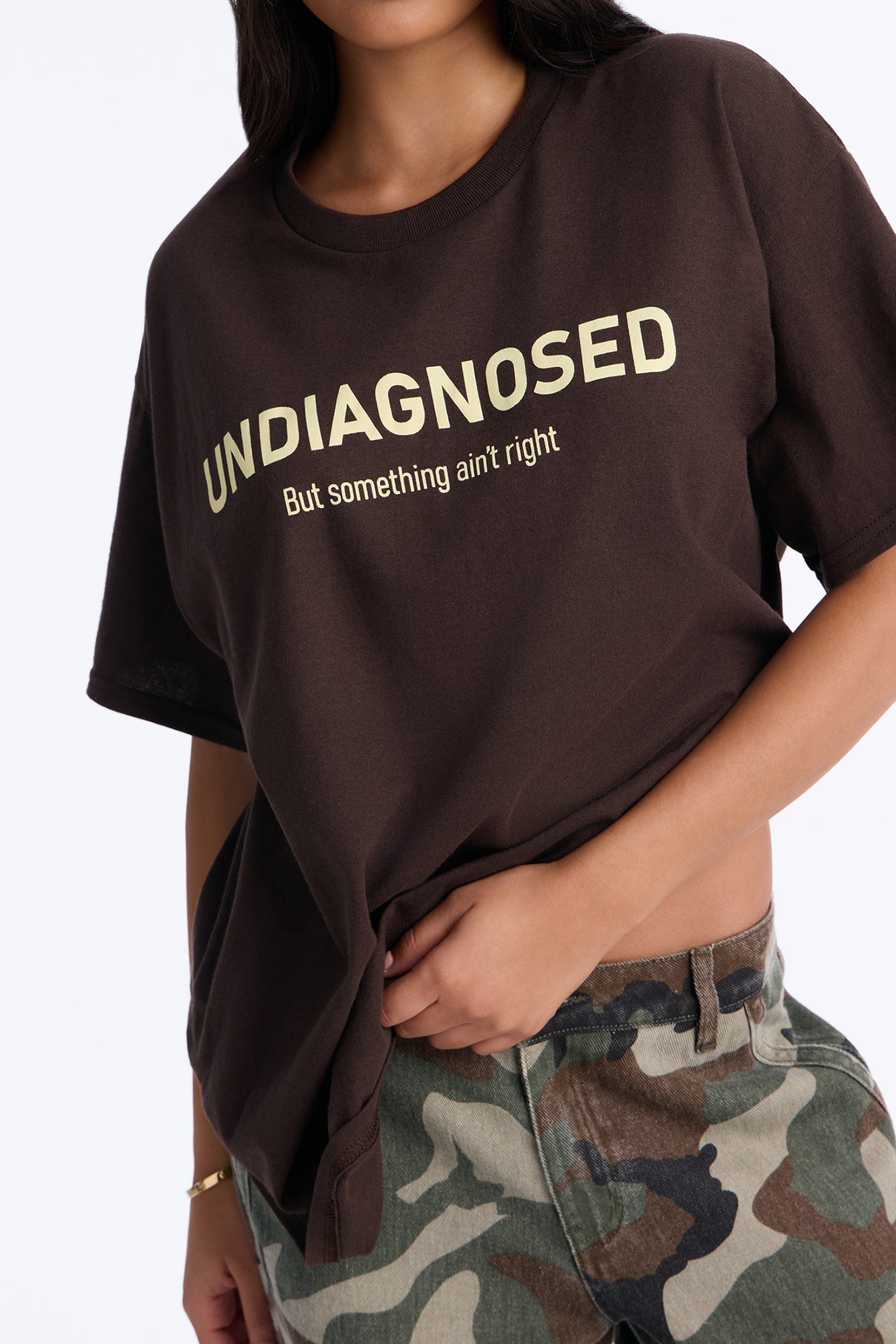 Something Aint Right Tee - Brown image 7